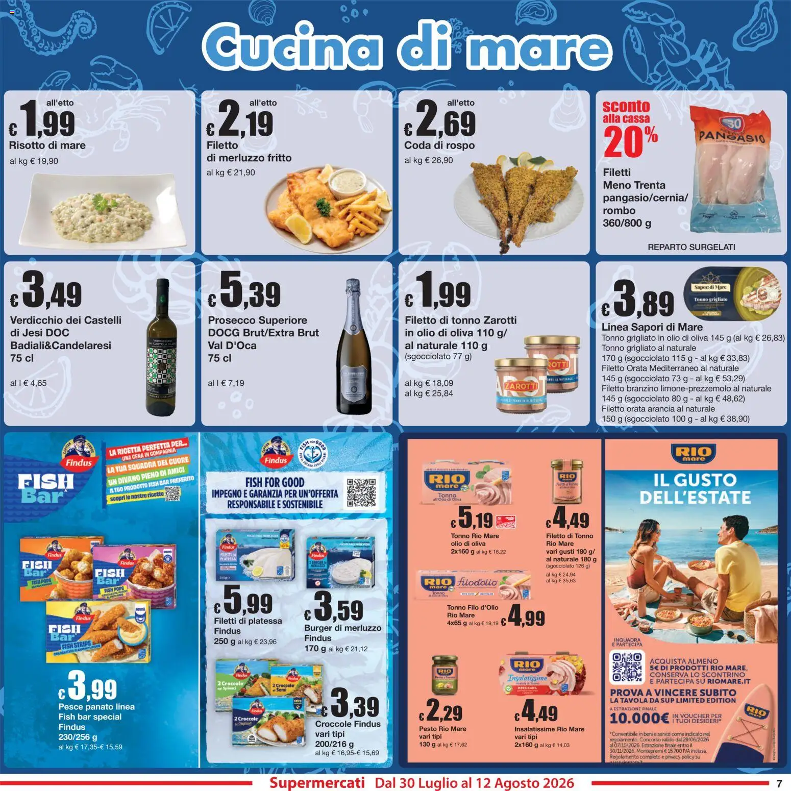 Volantino Sì con Te del 30/07/2026 | Pagina: 7 | Prodotti: Prosecco, Tonno, Arancia, Divano