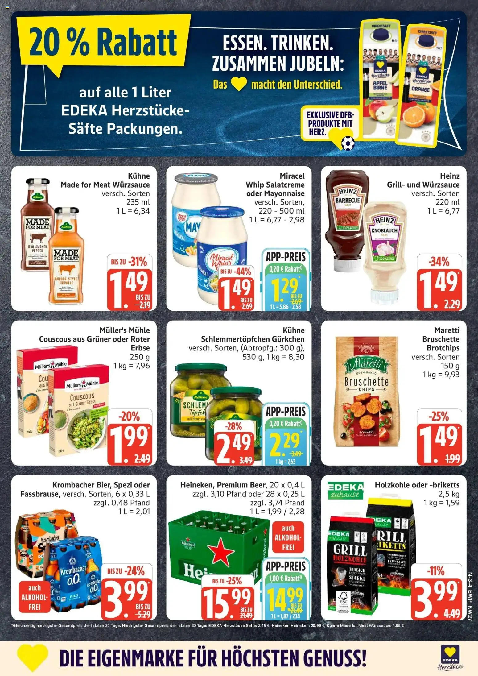 Edeka - EDEKA: Wochenangebote – gültig ab 28.06.2026 | Seite: 3 | Produkte: Grill, Erbse, Krombacher, Birne