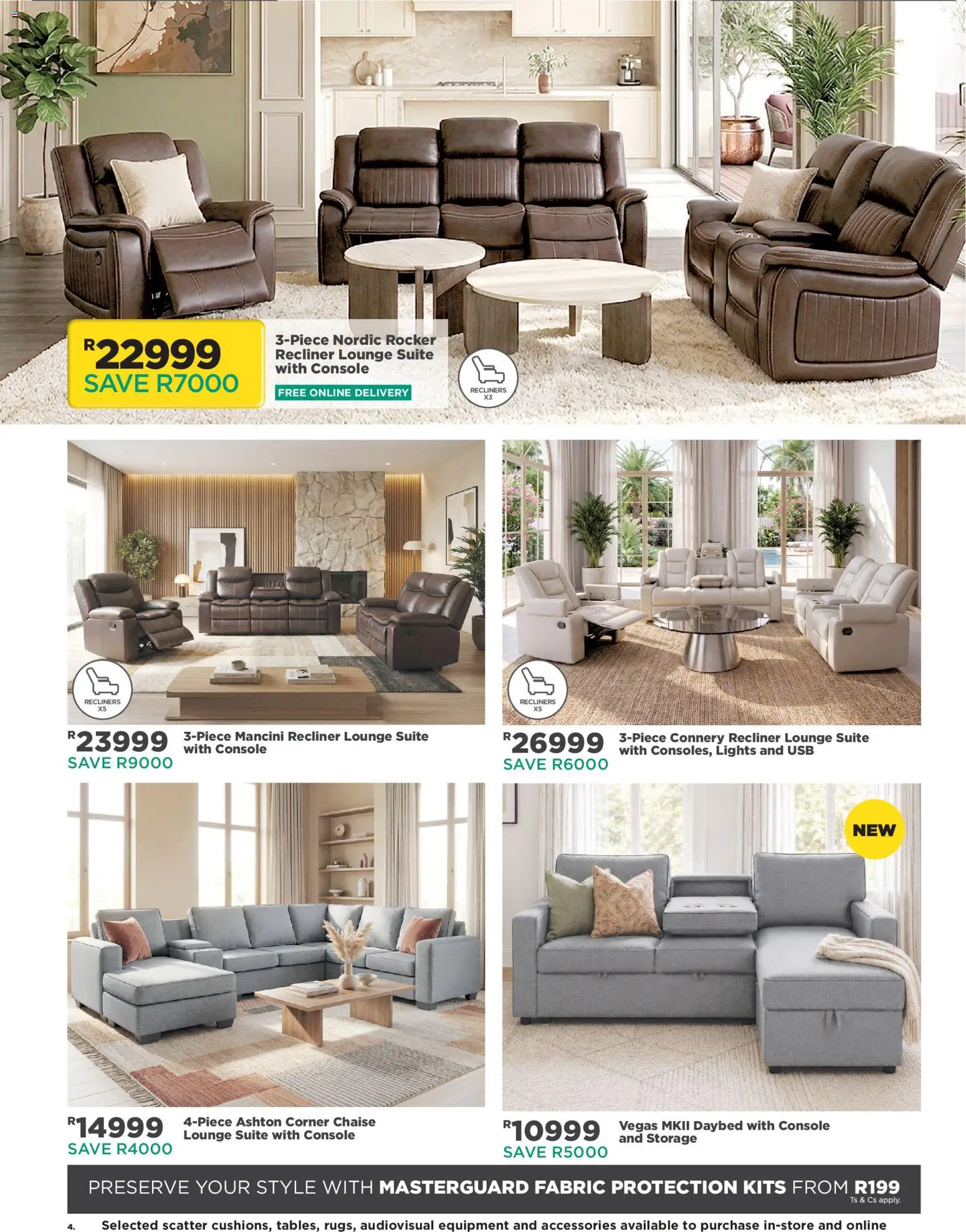 New House and Home catalogue – valid from 23/09/2026 | Page: 4 | Products: USB, Lounge suite, Chaise
