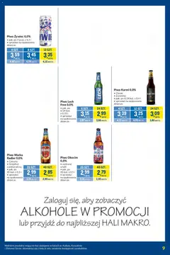 Pogląd oferty "Makro gazetka - Kupujesz więcej płacisz mniej" - ważna od 29.09.2026 | Strona: 9 | Produkty: Alkohole, Lech, Radler, Piwo Warka