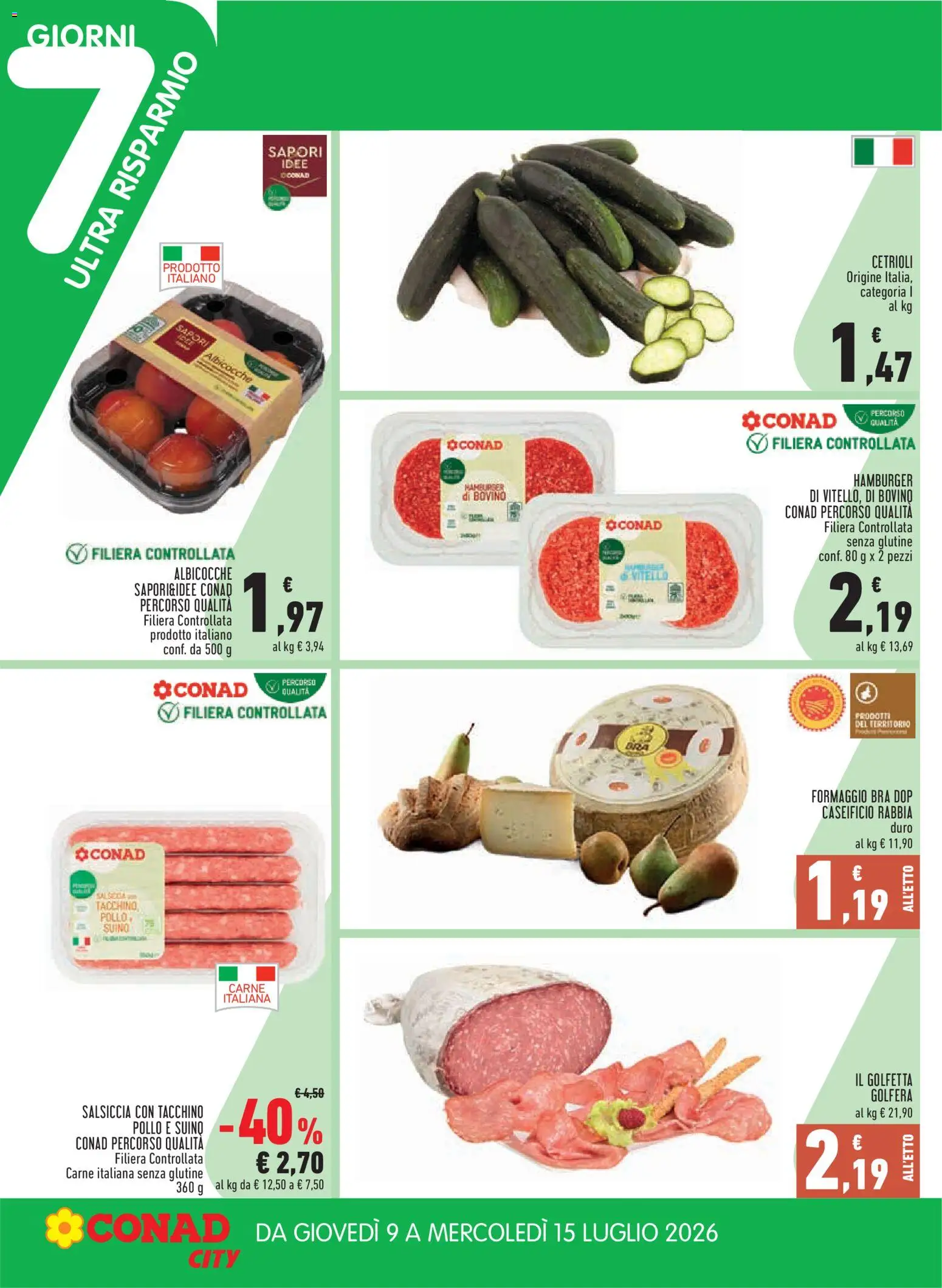 Volantino Conad del 02/07/2026 | Pagina: 18 | Prodotti: Bovino, Pollo, Suino, Formaggio