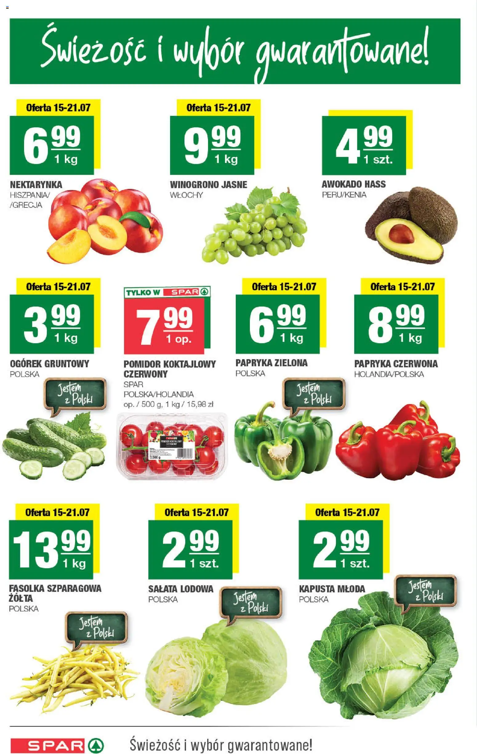 Spar gazetka od 15.07.2026 | Strona: 2 | Produkty: Kapusta, Winogrono, Papryka czerwona, Fasolka szparagowa