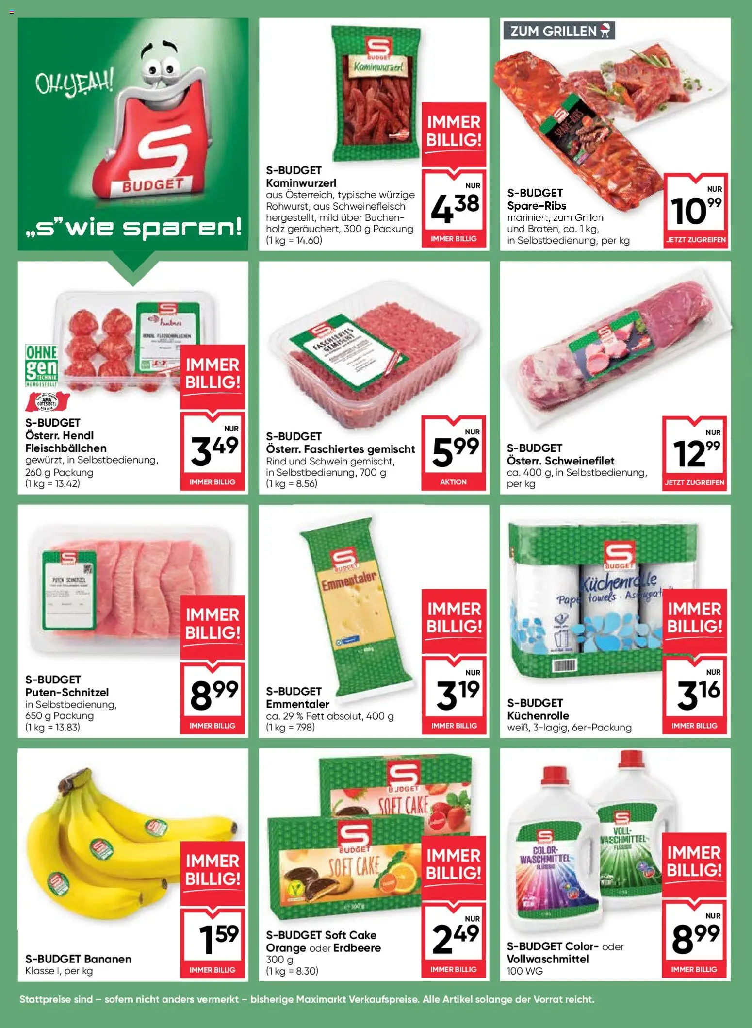 Maximarkt Flugblatt gültig ab 17.09.2026 | Seite: 6 | Produkte: Schweinefleisch, Bananen, Waschmittel