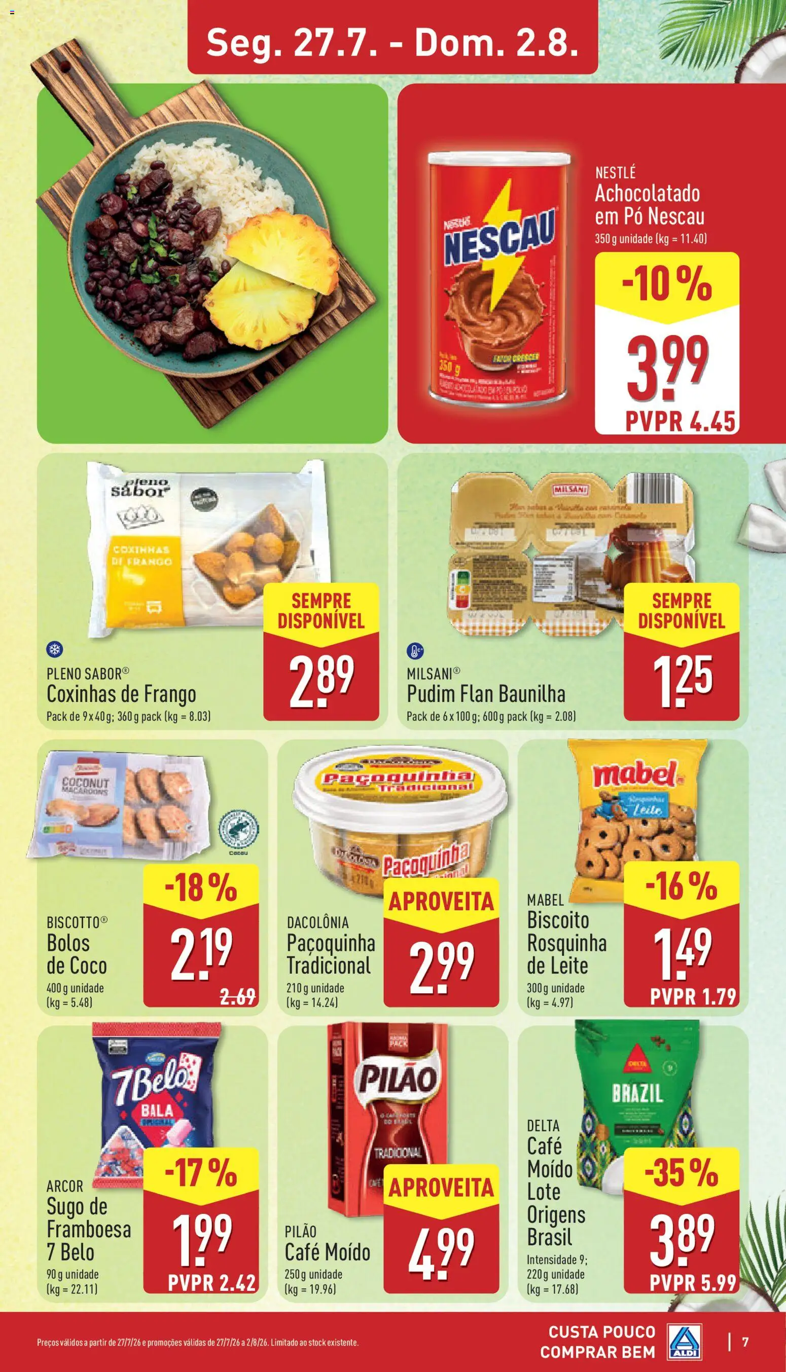 Aldi folheto │ válido de 27/07/2026 | Página: 7 | Produtos: Pó, Pudim, Leite, Nestlé