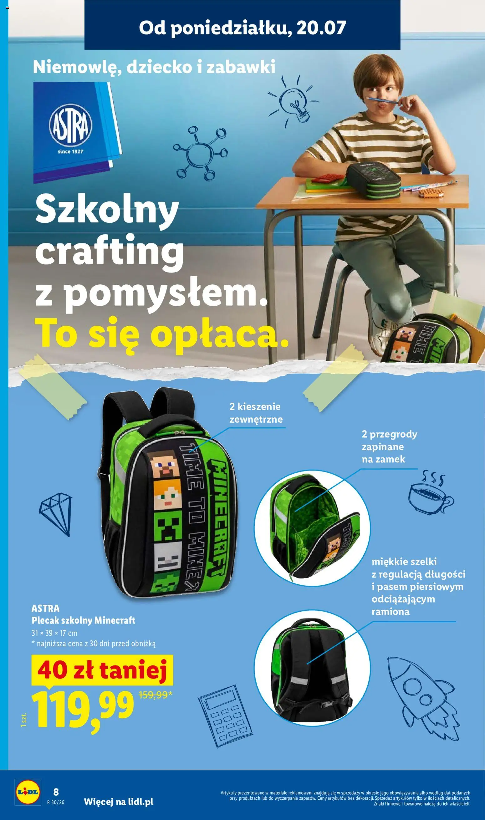 Lidl Katalog od 20.07.2026 | Strona: 8 | Produkty: Plecak