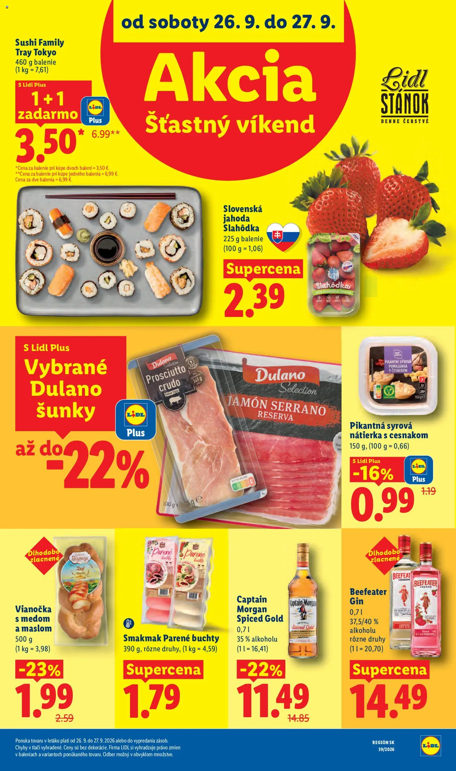 Nové Lidl akcie – leták je platný od 21.09.2026 | Strana: 96 | Produkty: Nátierka, Jamón Serrano, Prosciutto crudo, Rum