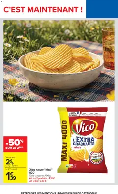 Carrefour - Prévisualisation de Chips nature "Maxi", L'Extra craquante, 400 g. valide à partir de 07/07/2026 | Page: 3 | Produits: Chips