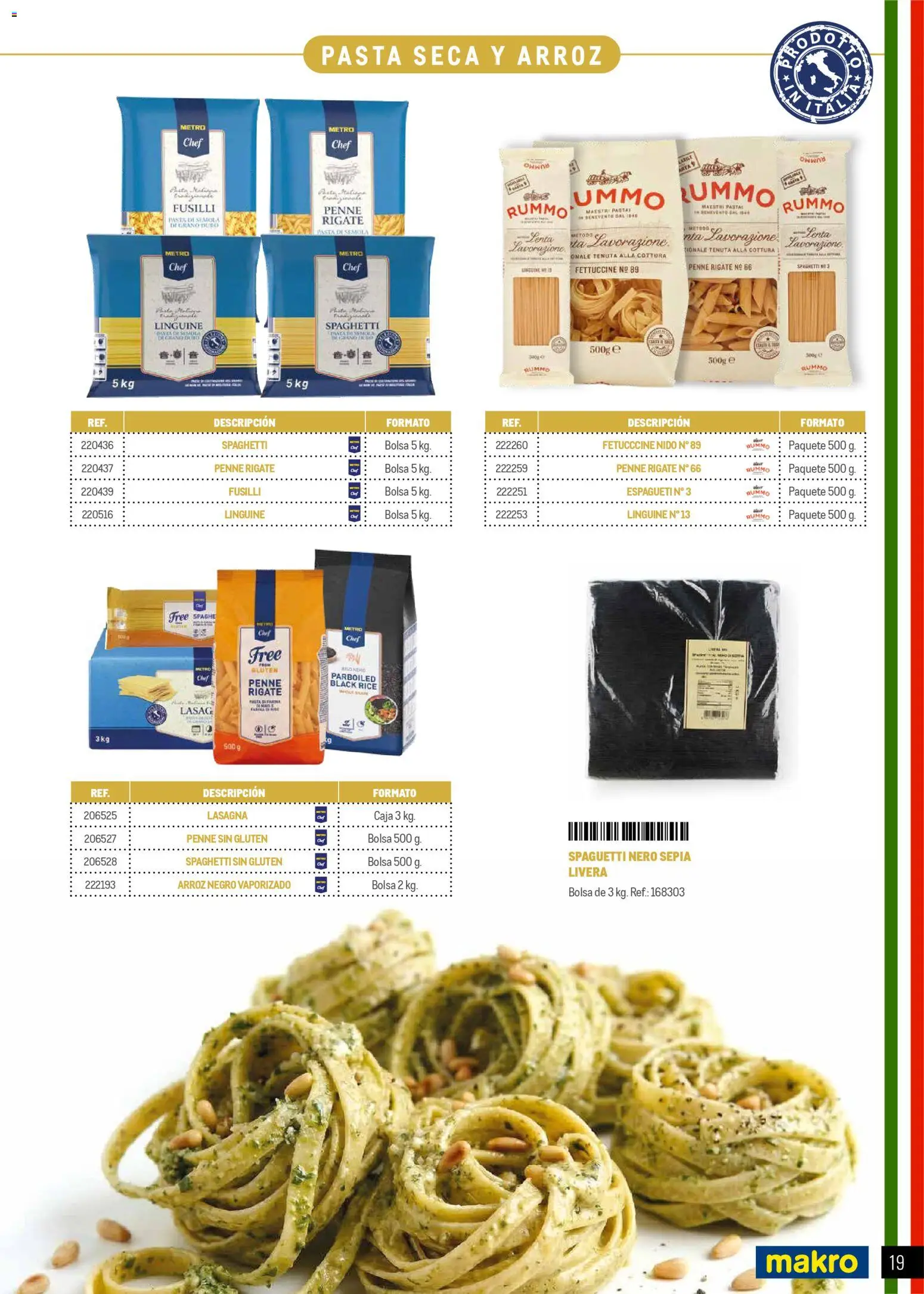 Makro Restaurantes italianos Prat │ válido desde el 27.03.2026 | Página: 19 | Productos: Arroz, Pasta, Caja, Δαχτυλίδι φωτός