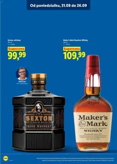 Pogląd oferty "Maker's Mark Bourbon Whisky, Maker's Mark Bourbon Whisky 700 ml 1 L = 157,13" - ważna od 31.08.2026 | Strona: 17
