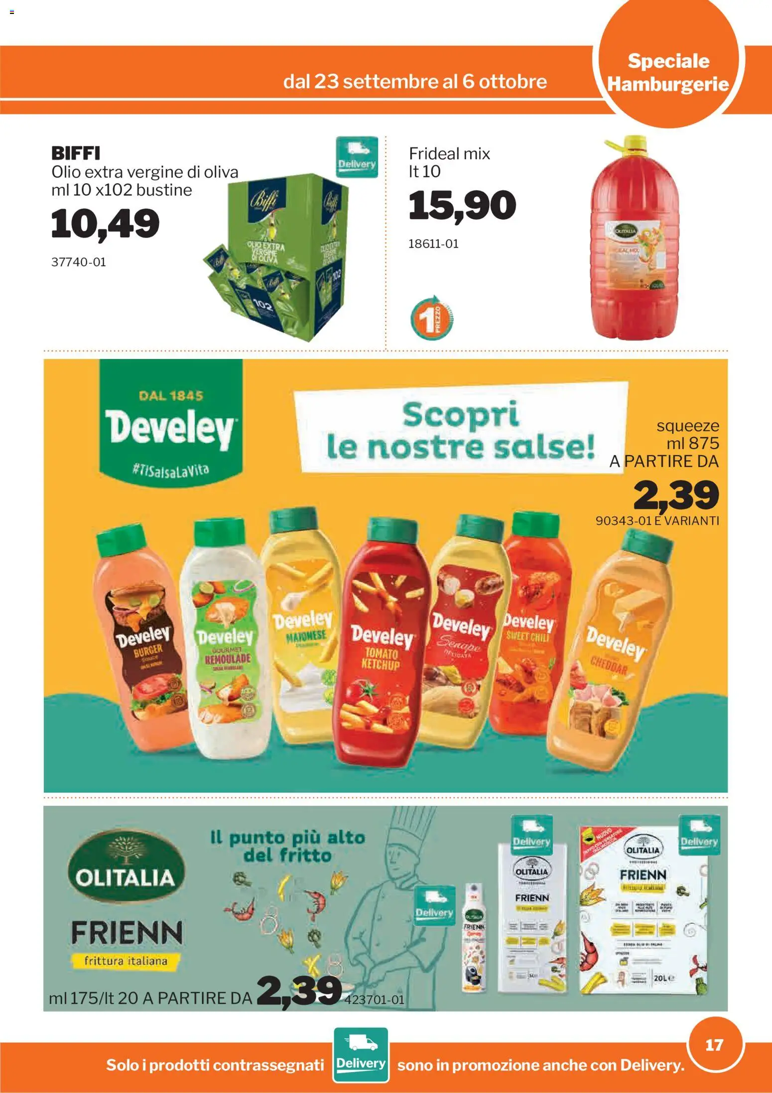Volantino Sogegross del 23/09/2026 | Pagina: 17 | Prodotti: Cheddar, Maionese, Salse, Senape