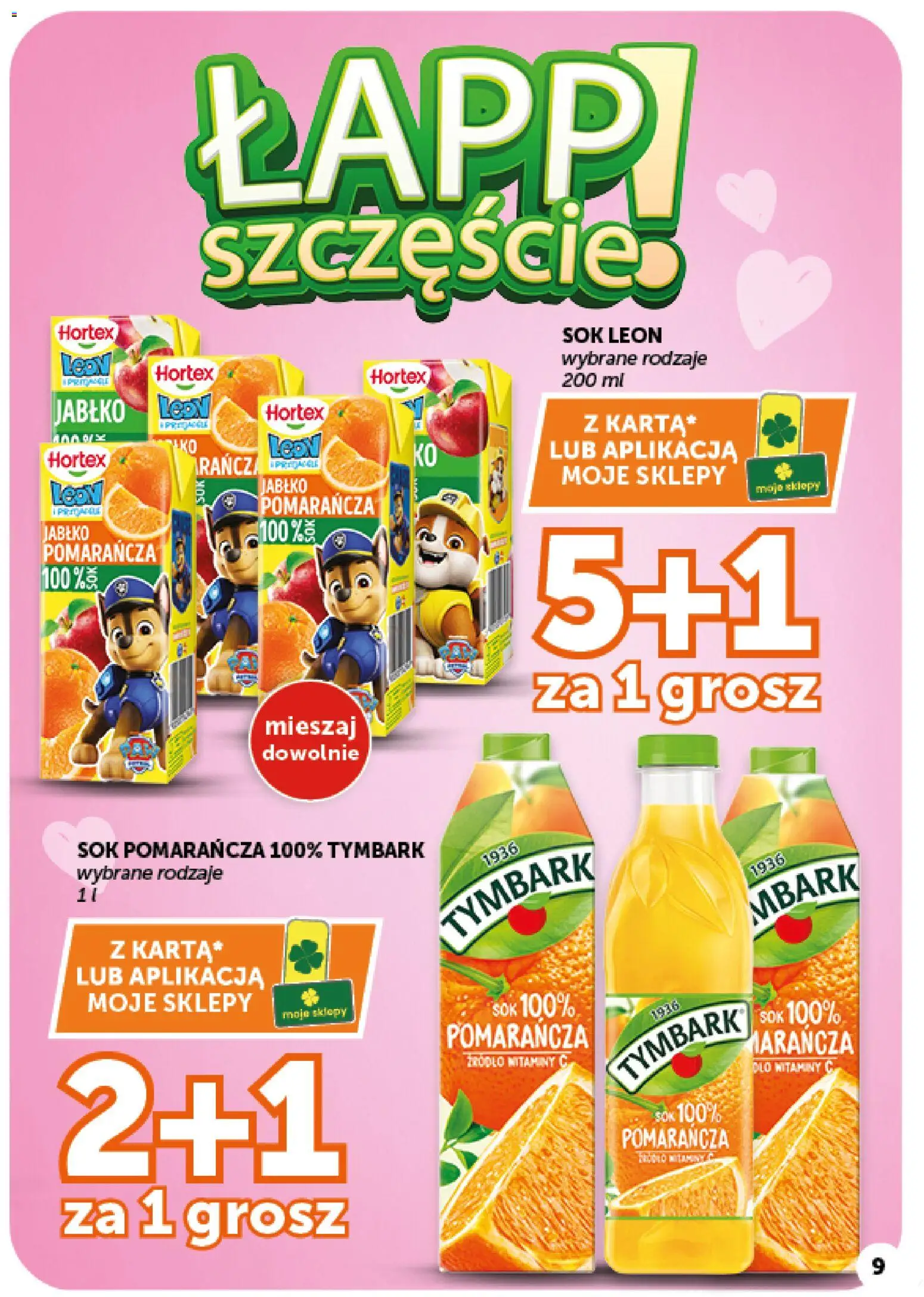 Groszek gazetka - Minimarket od 08.10.2026 | Strona: 9 | Produkty: Tymbark, Sok