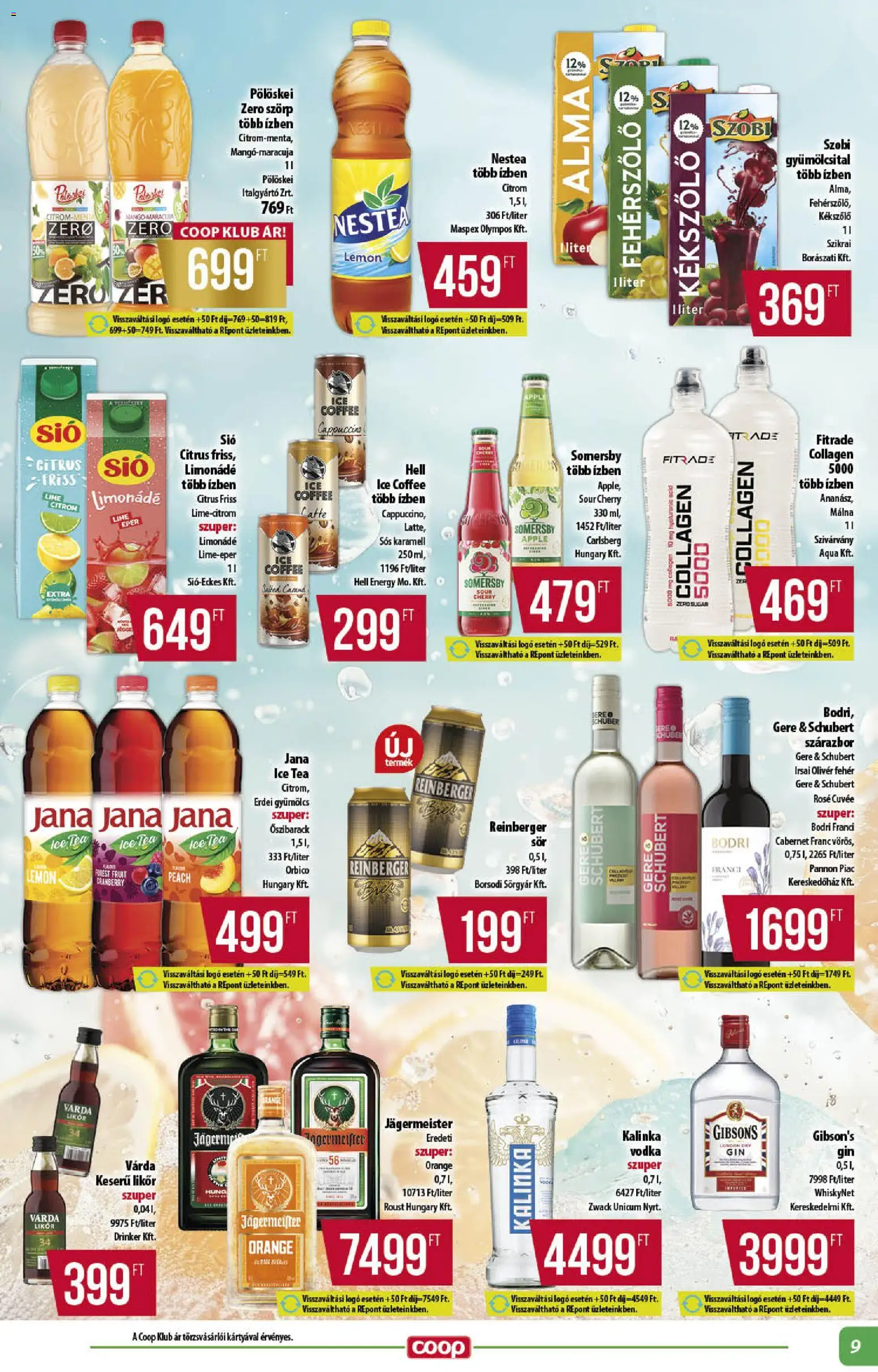 COOP akciós ujság - amely érvényes a következő dátumtól: 2026.07.16. | Oldal: 9