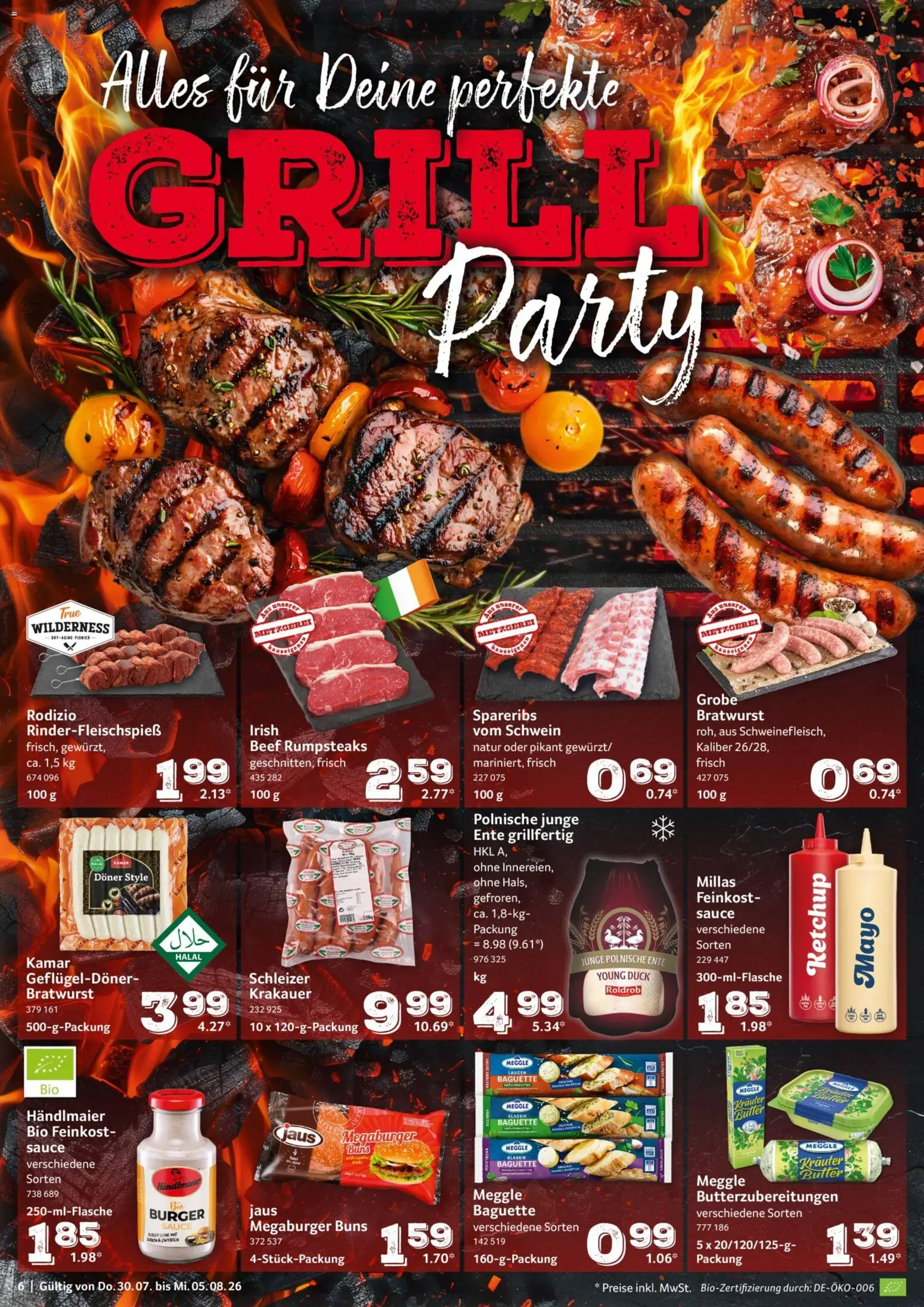 Selgros Prospekt – gültig ab 30.07.2026 | Seite: 6 | Produkte: Bratwurst, Burger, Ketchup, Ente