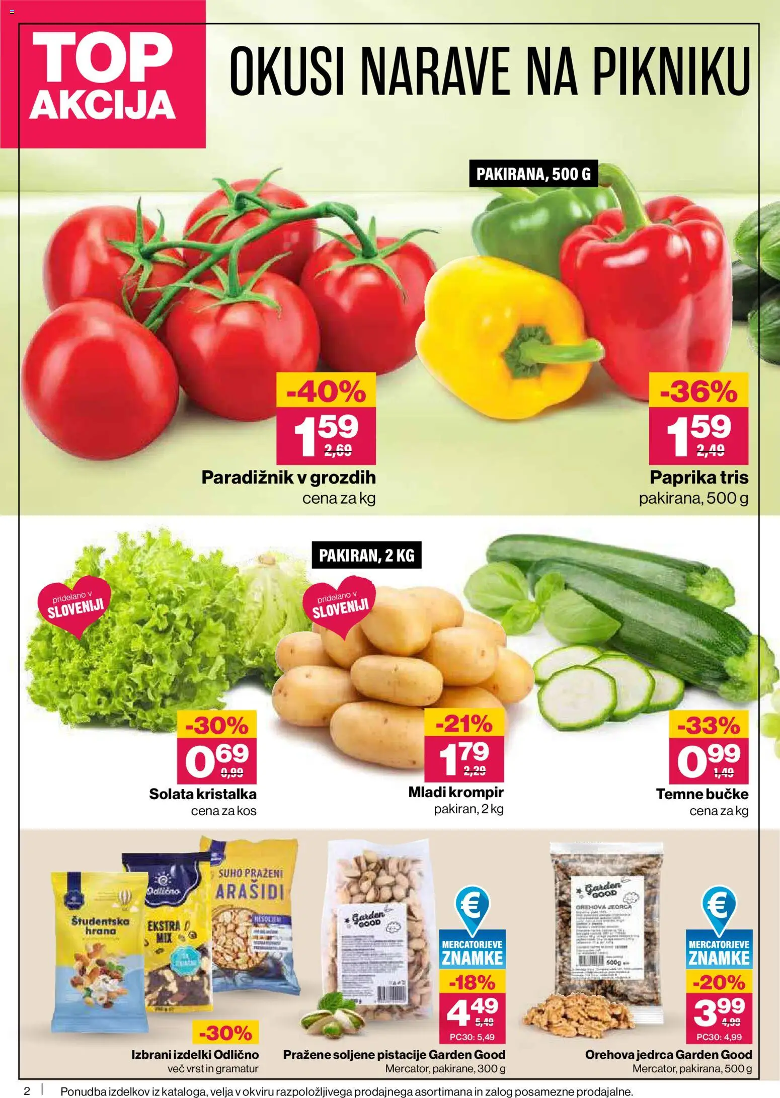 Novi Mercator katalog ponudbe – veljaven od 26.06.2026 | Stran: 2 | Izdelki: Paprika, Pistacije, Kos, Paradiznik