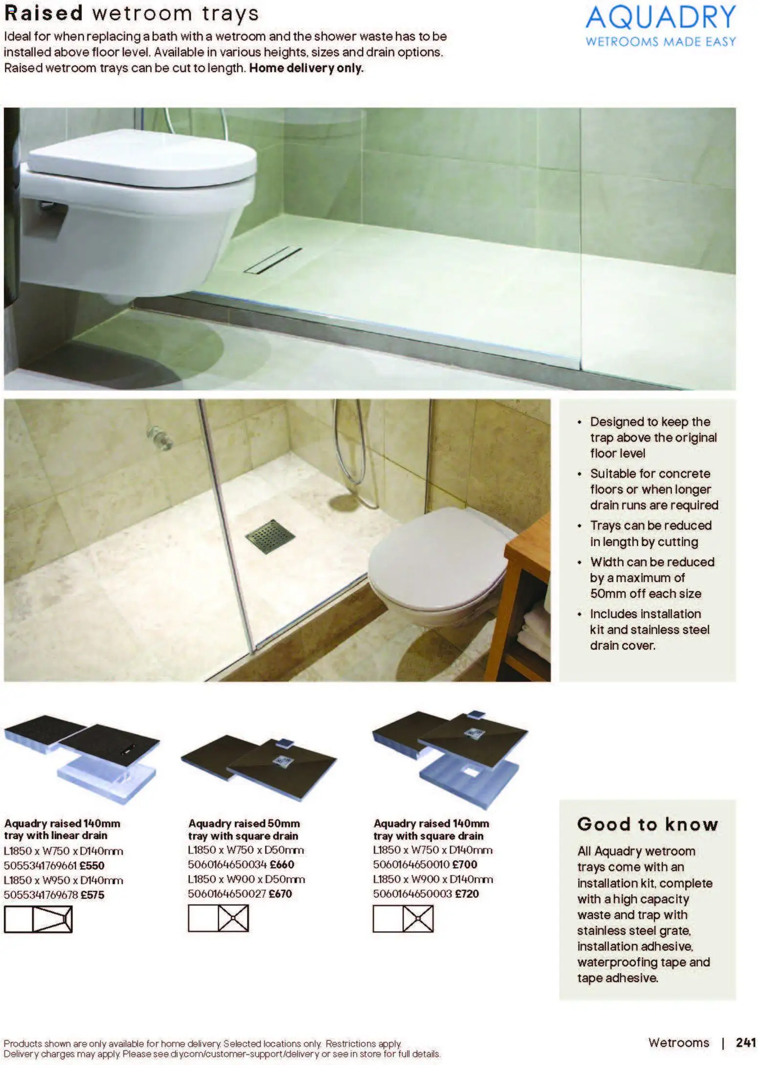 {H1} | Page: 241 | Products: Bath, Shower, Floor