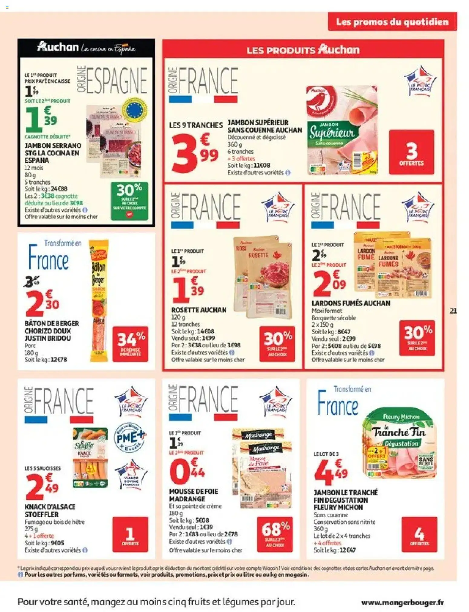 {H1} | Page: 21 | Produits: Lardons, Mousse, Jambon, Crème