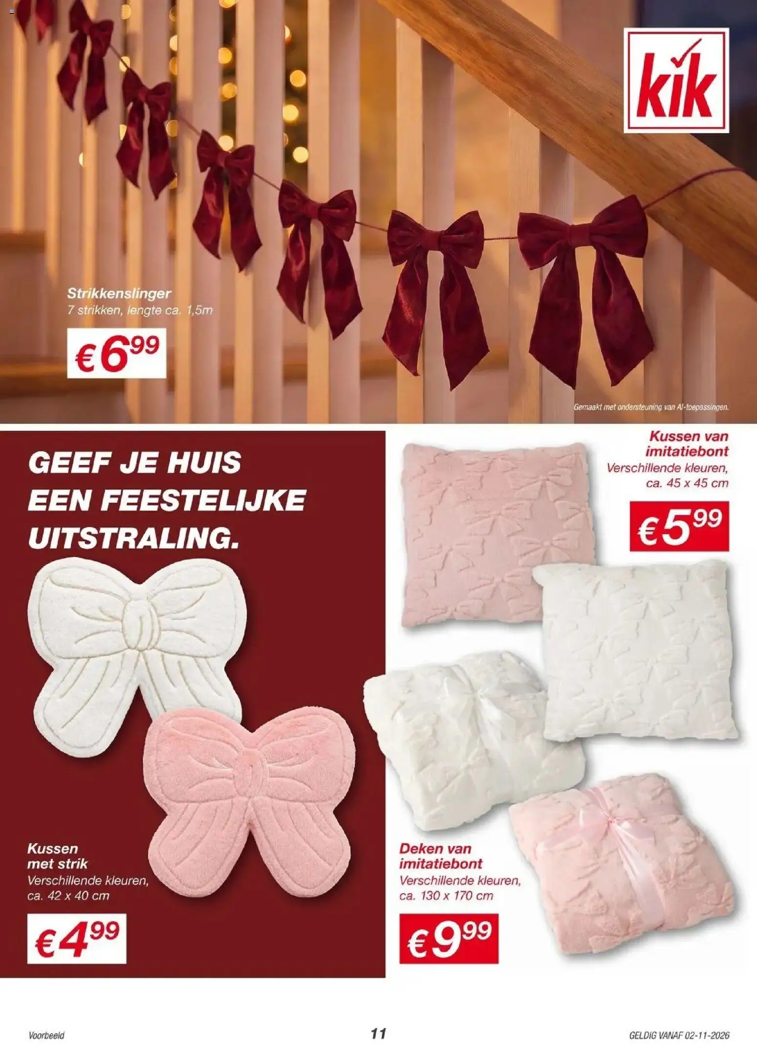 KiK folder vanaf 02-11-2026 || NIEUWE | Pagina: 11 | Producten: Kussen, Deken
