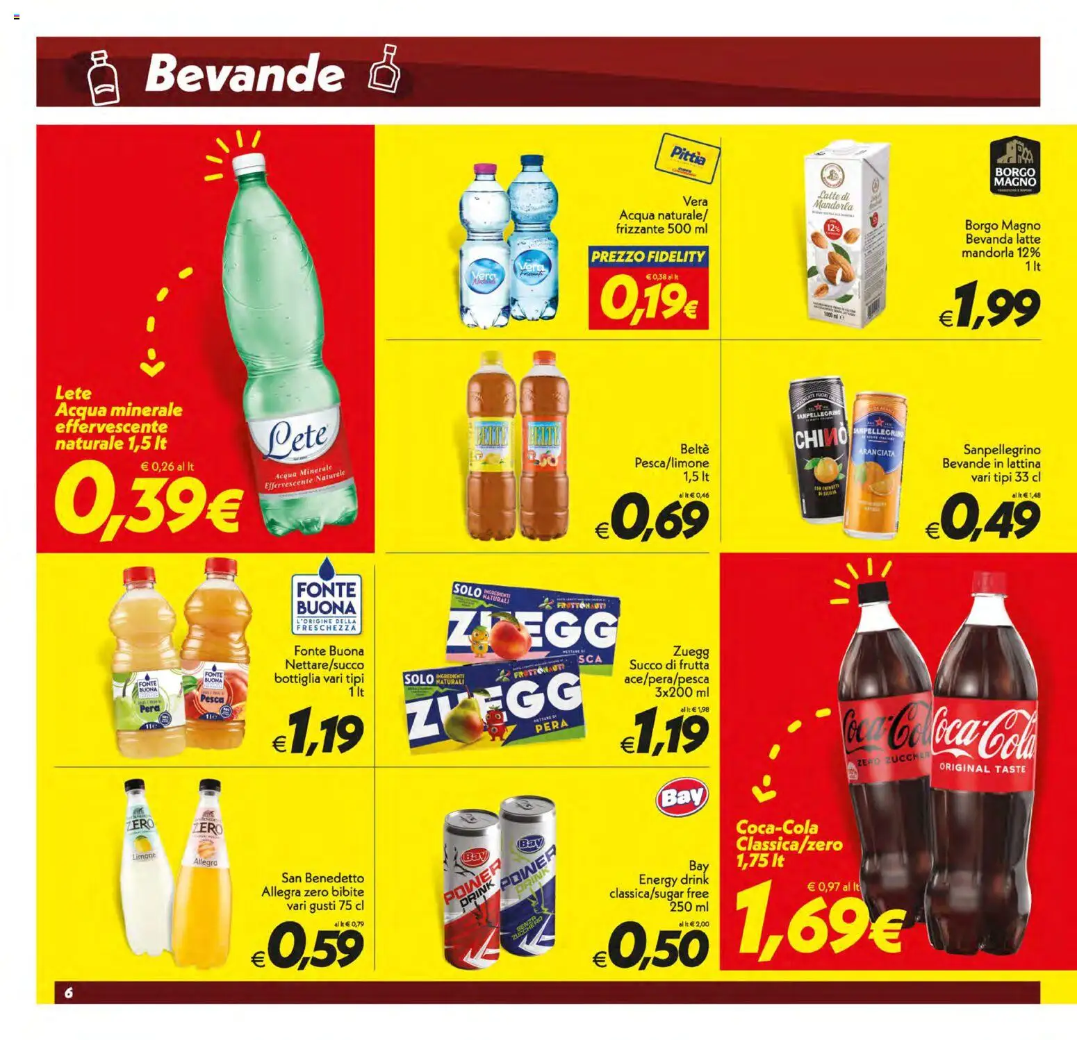Volantino SuperConveniente del 30/06/2026 | Pagina: 6 | Prodotti: Frutta, Pesca, Pera, Bottiglia