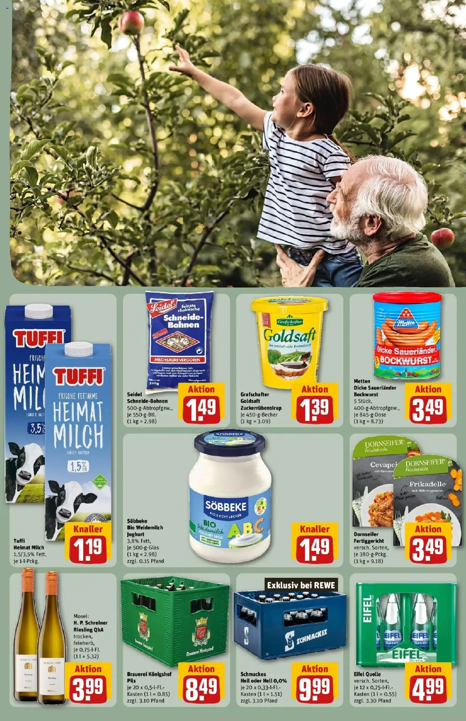 REWE Prospekt ab 28.09.2026 zum Blättern » Angebote | Seite: 31 | Produkte: Bockwurst, Milch, Pils, Gemüse