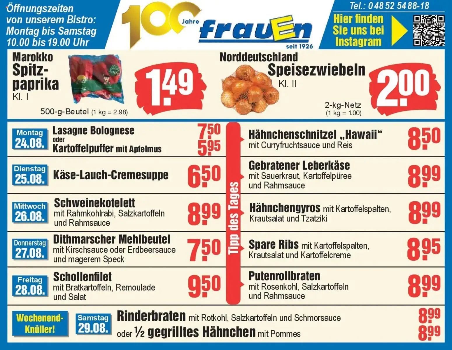 Edeka Prospekt Heide (ab 24.08.2026) » Angebote Online | Seite: 1 | Produkte: Hahnchen, Paprika, Reis, Apfelmus