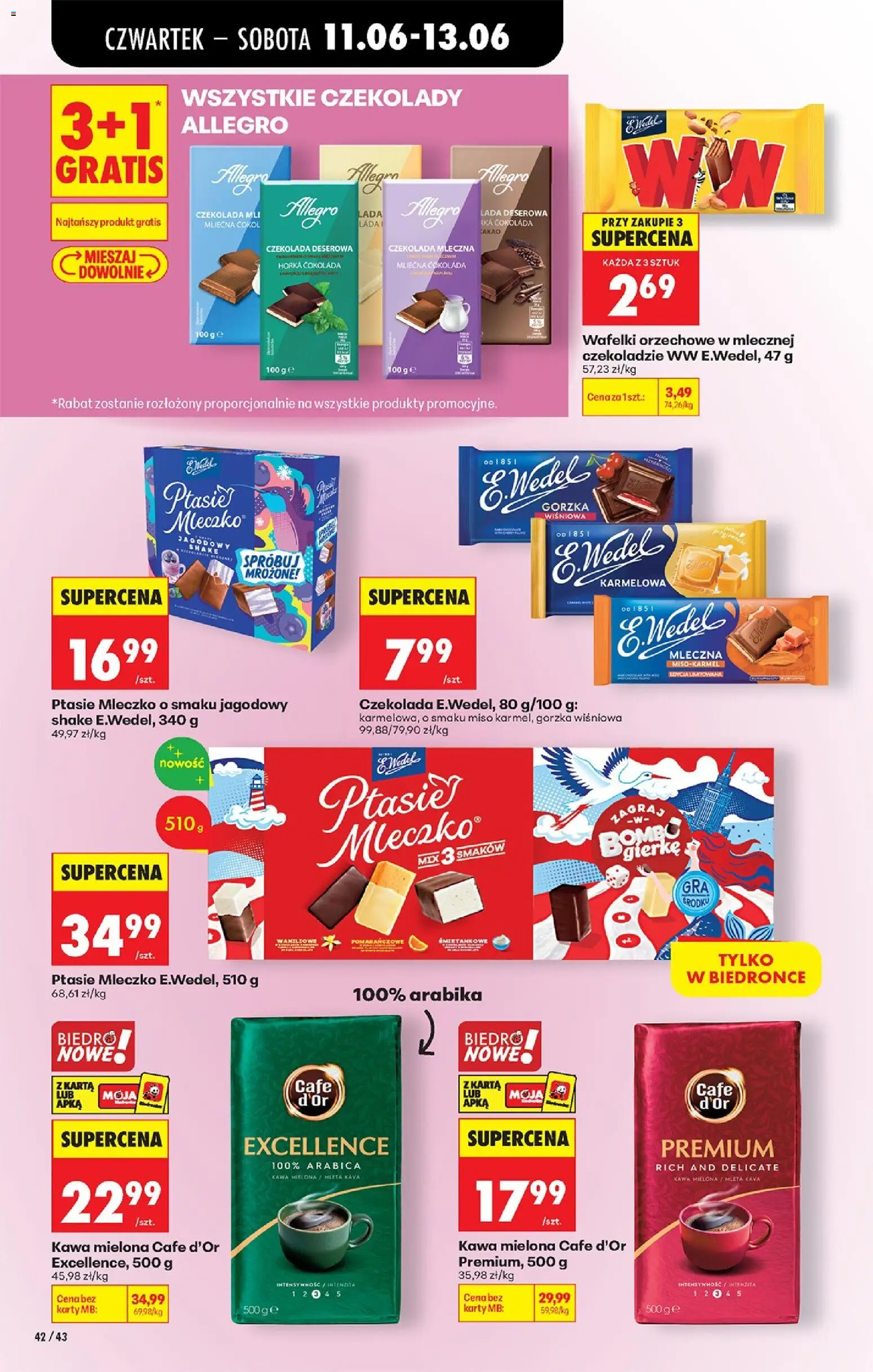 Biedronka gazetka od czwartku od 11.06.2026 | Strona: 52 | Produkty: Czekolady, Czekolada mleczna, Kawa, Czekolada