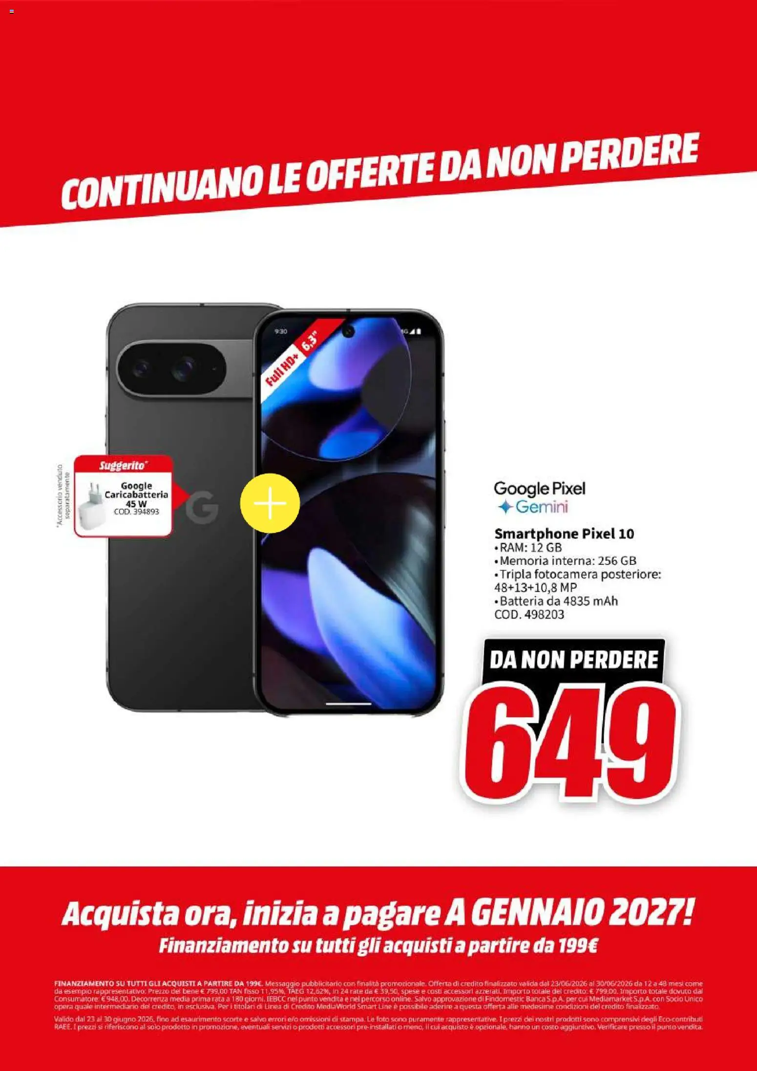 Volantino Media World del 23/06/2026 | Pagina: 5 | Prodotti: Smartphone, Fotocamera, Batteria