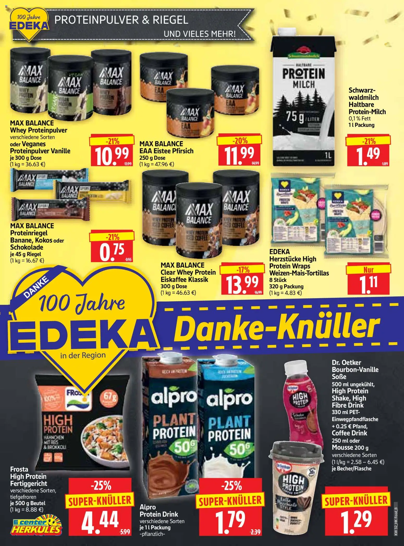 HERKULES Prospekt – gültig ab 03.08.2026 | Seite: 8 | Produkte: Schokolade, Frosta, Alpro, Soße