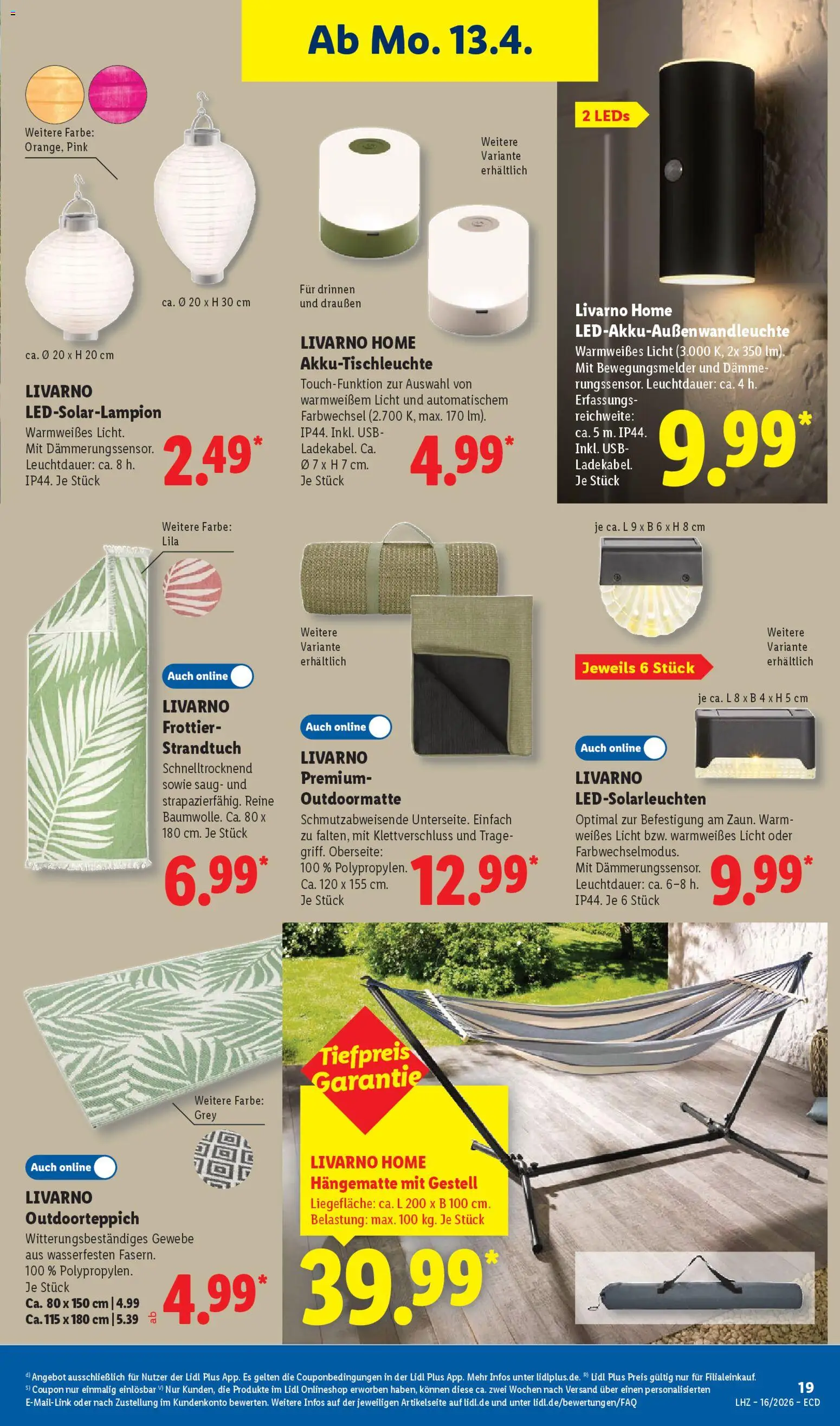 Lidl Prospekt – gültig ab 13.04.2026 | Seite: 37 | Produkte: USB, Strandtuch