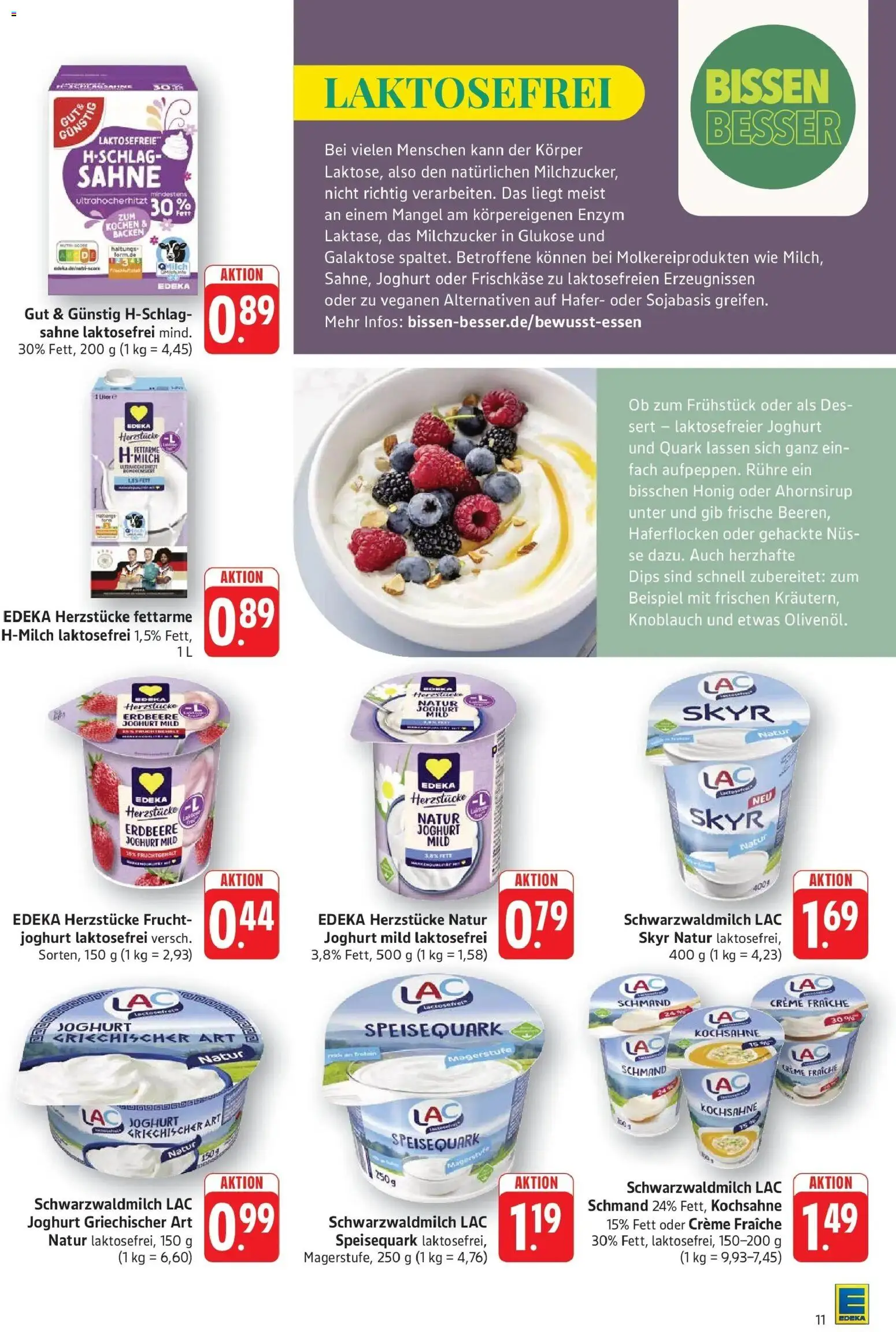 Edeka Prospekt Eislingen (ab 12.10.2026) » Angebote Online | Seite: 11 | Produkte: Skyr, Knoblauch, Sahne, Frischkase