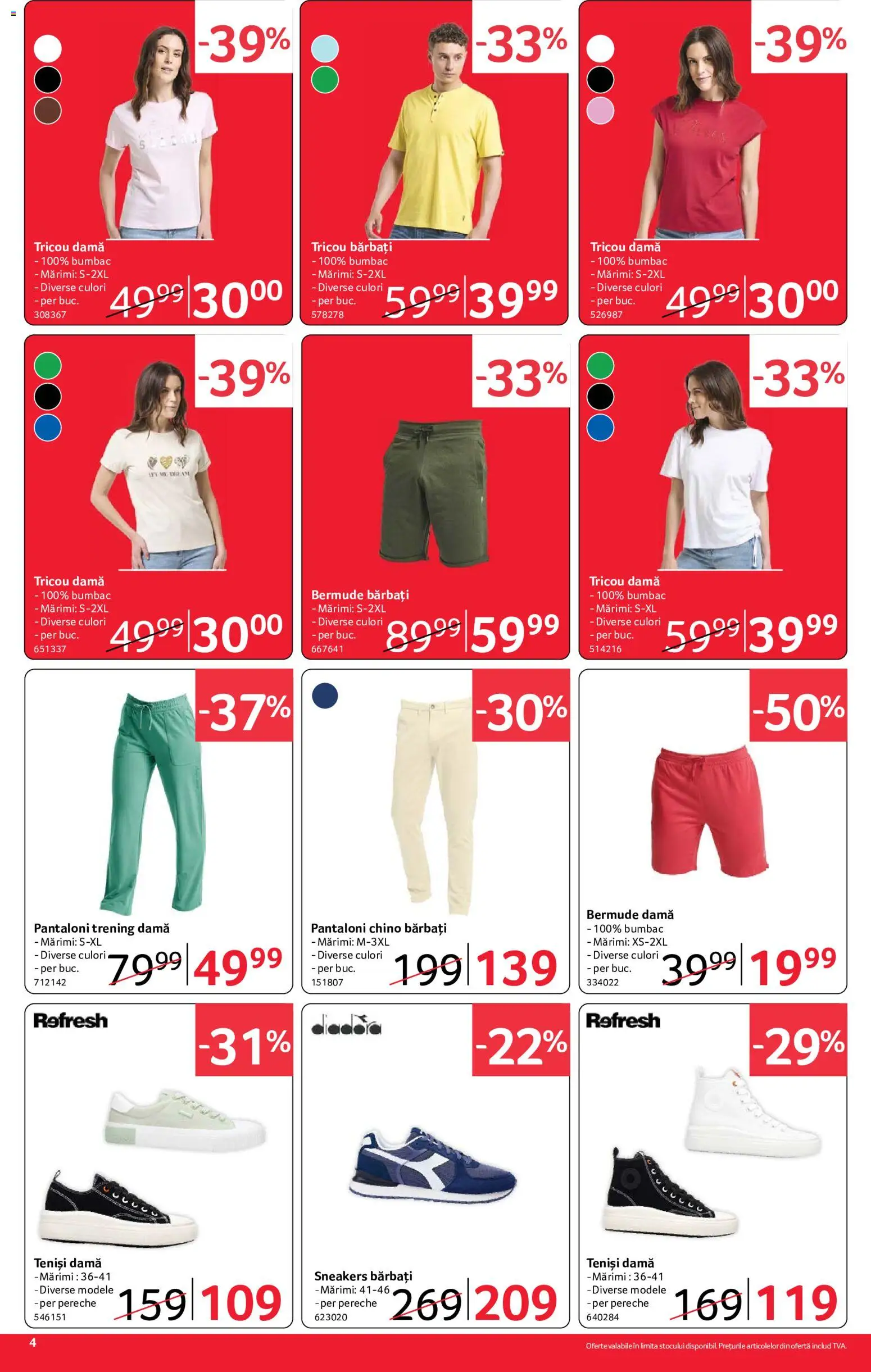 Noul catalog Selgros – valabil de la 24.07.2026 | Pagină: 4 | Produse: Trening, Teniși, Tricou, Pantaloni