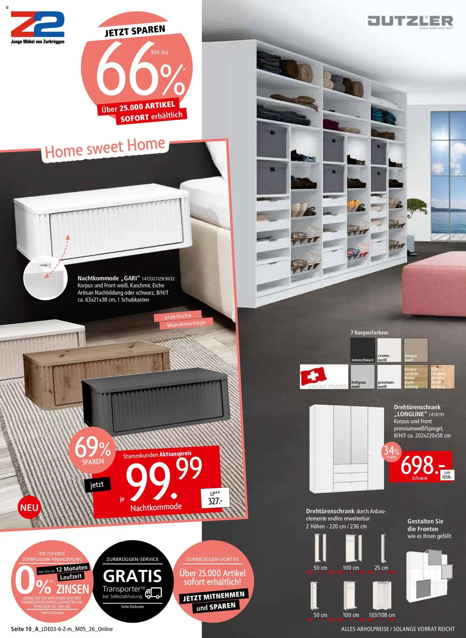 Zurbrüggen Prospekt 	 – gültig ab 28.03.2026 | Seite: 12 | Produkte: Drehtürenschrank, Schrank, Creme