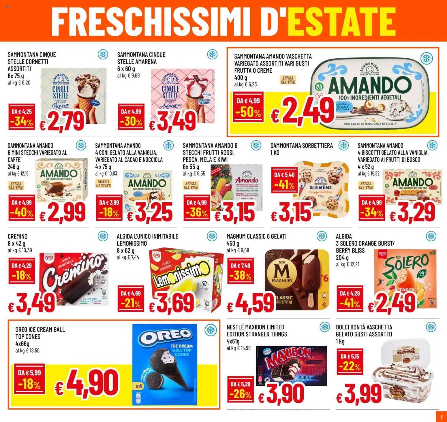 Volantino Famila del 04.06.2026 | Pagina: 3 | Prodotti: Panna, Latte, Top, Cacao