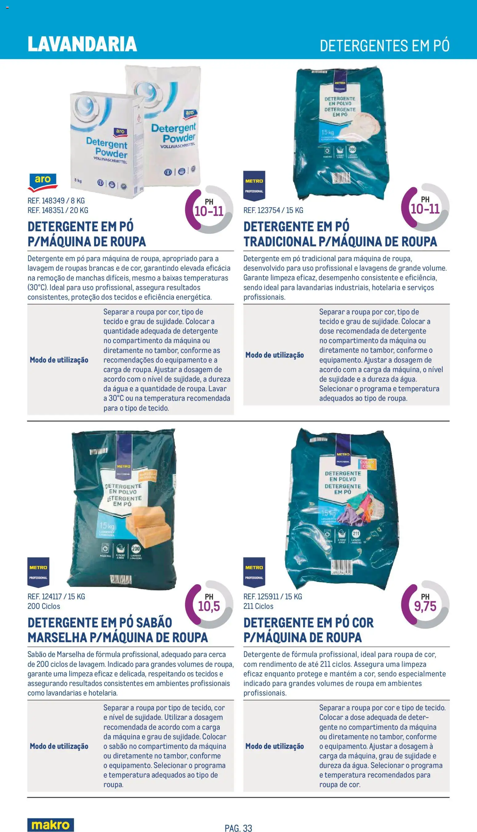 Makro Especial Limpeza 2026 │ válido de 20.05.2026 | Página: 33 | Produtos: Agua, Pó, Polvo, Detergente
