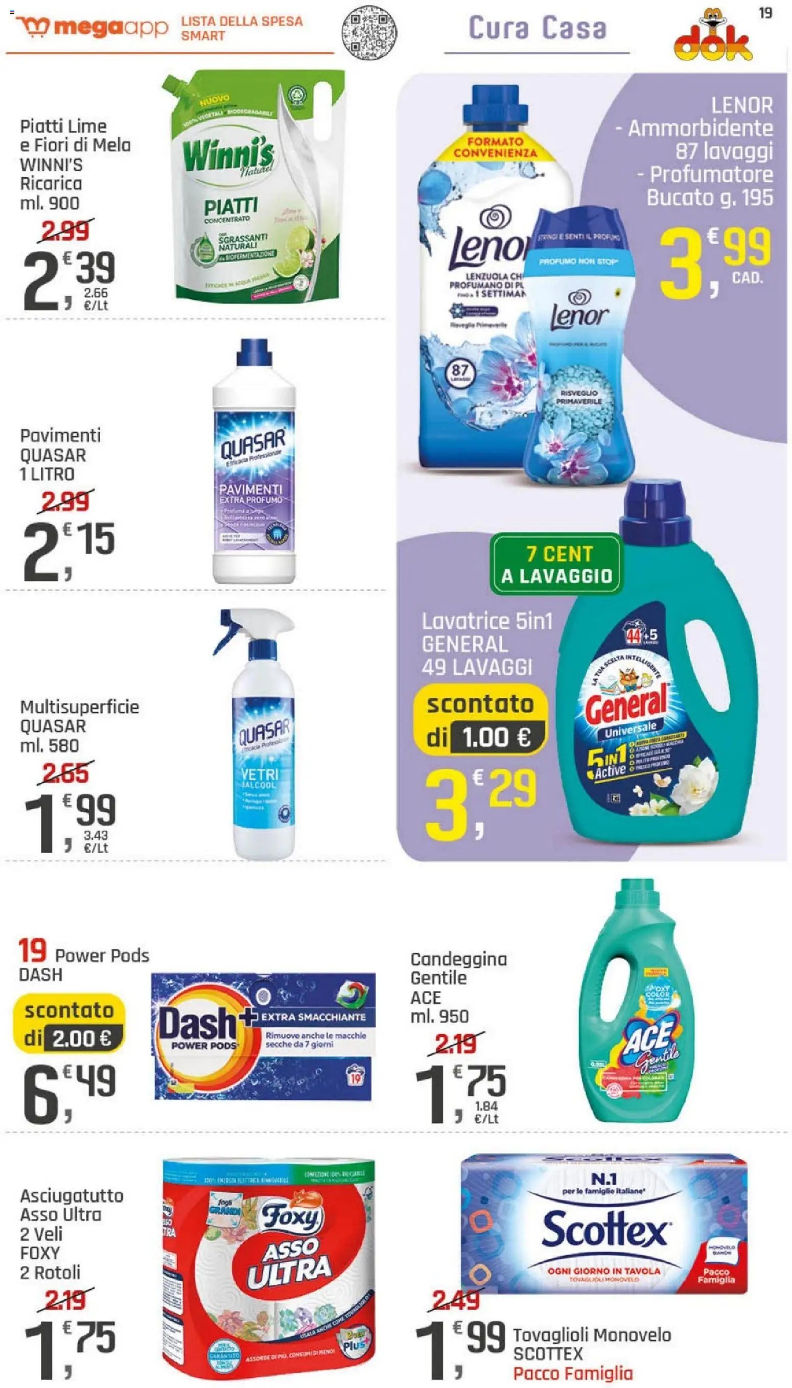 Volantino DOK del 02/09/2026 | Pagina: 19 | Prodotti: Ammorbidente, Lime, Lenzuola, Profumo