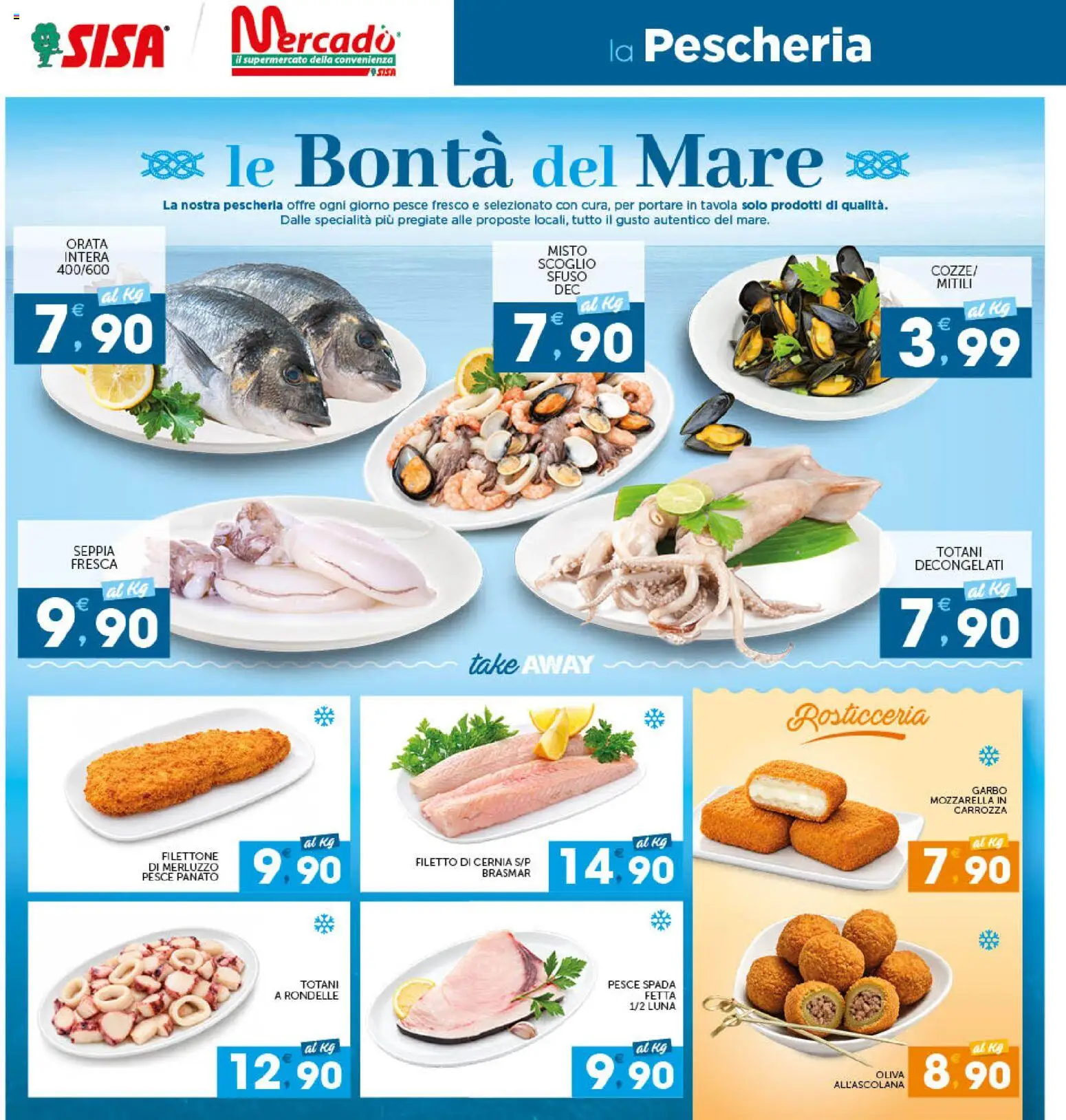 Volantino SISA del 29/10/2026 | Pagina: 8 | Prodotti: Pesce, Filetto, Orata, Pesce spada