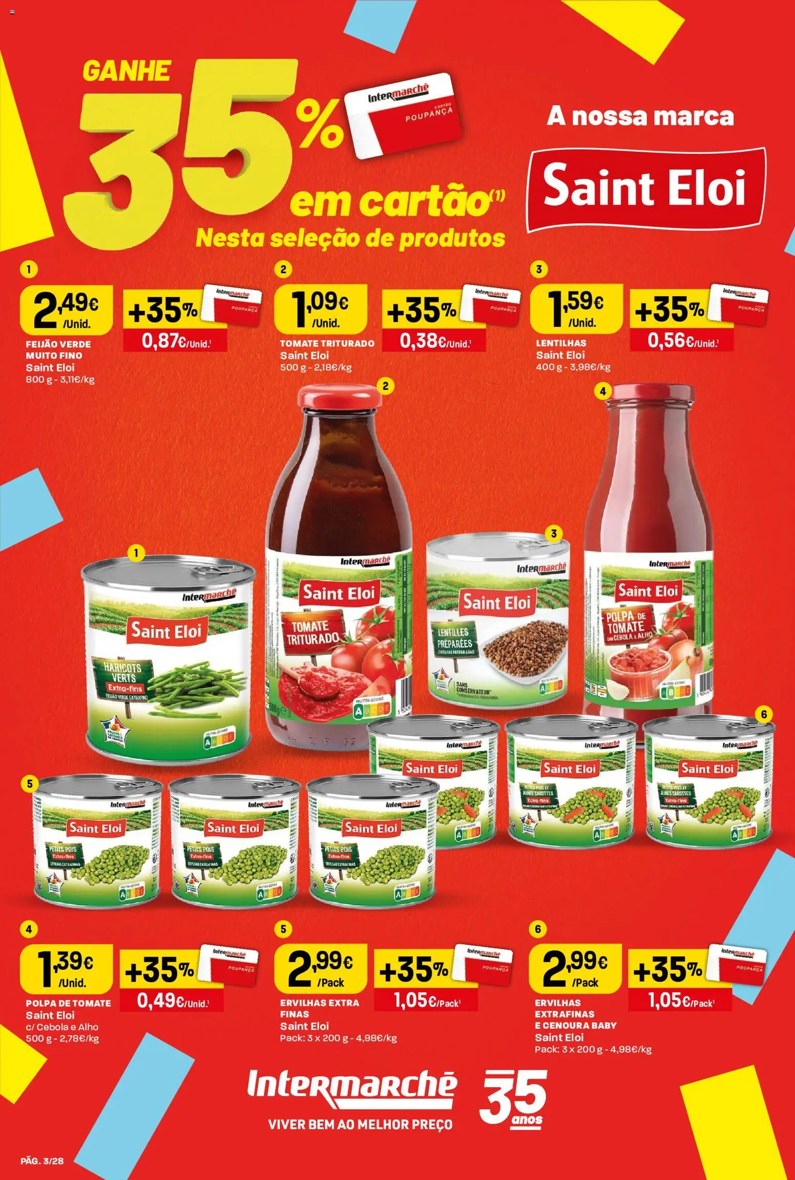 Intermarché Folheto Contact │ válido de 03/09/2026 | Página: 3 | Produtos: Lentilhas, Polpa de tomate, Feijão, Alho