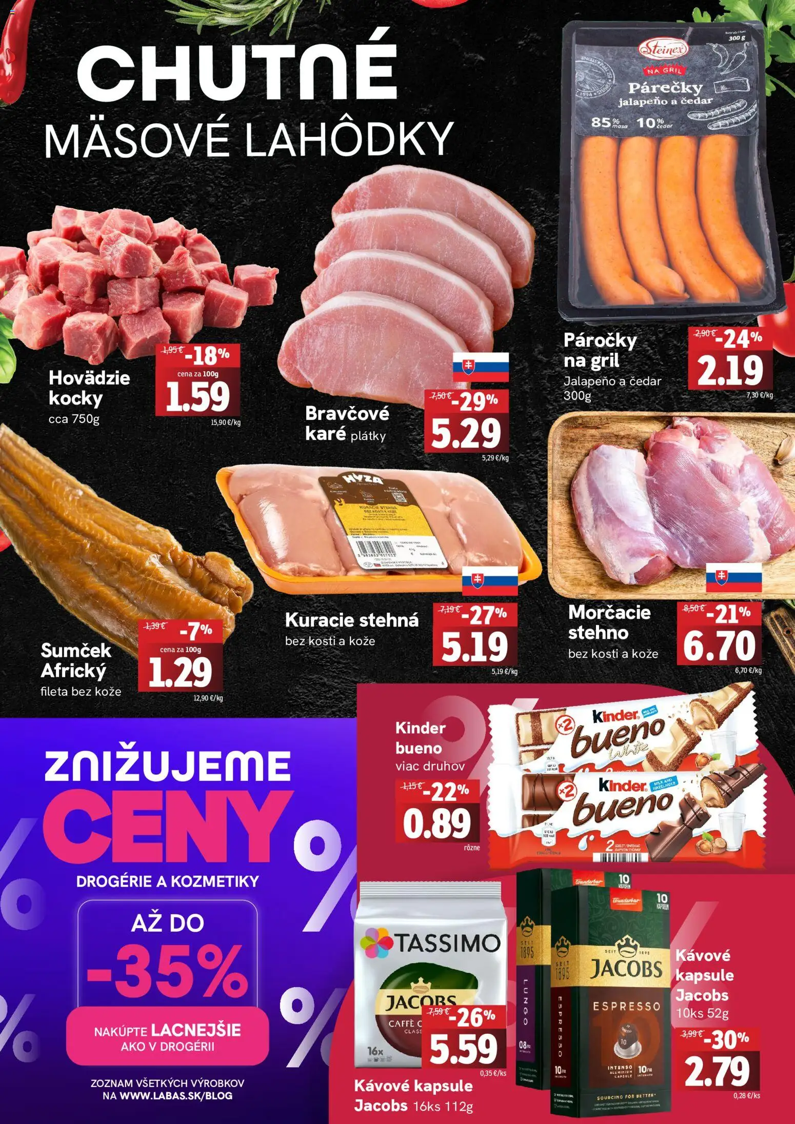 Nové Fresh akcie – leták je platný od 07.05.2026 | Strana: 2 | Produkty: Gril, Kinder, Tassimo