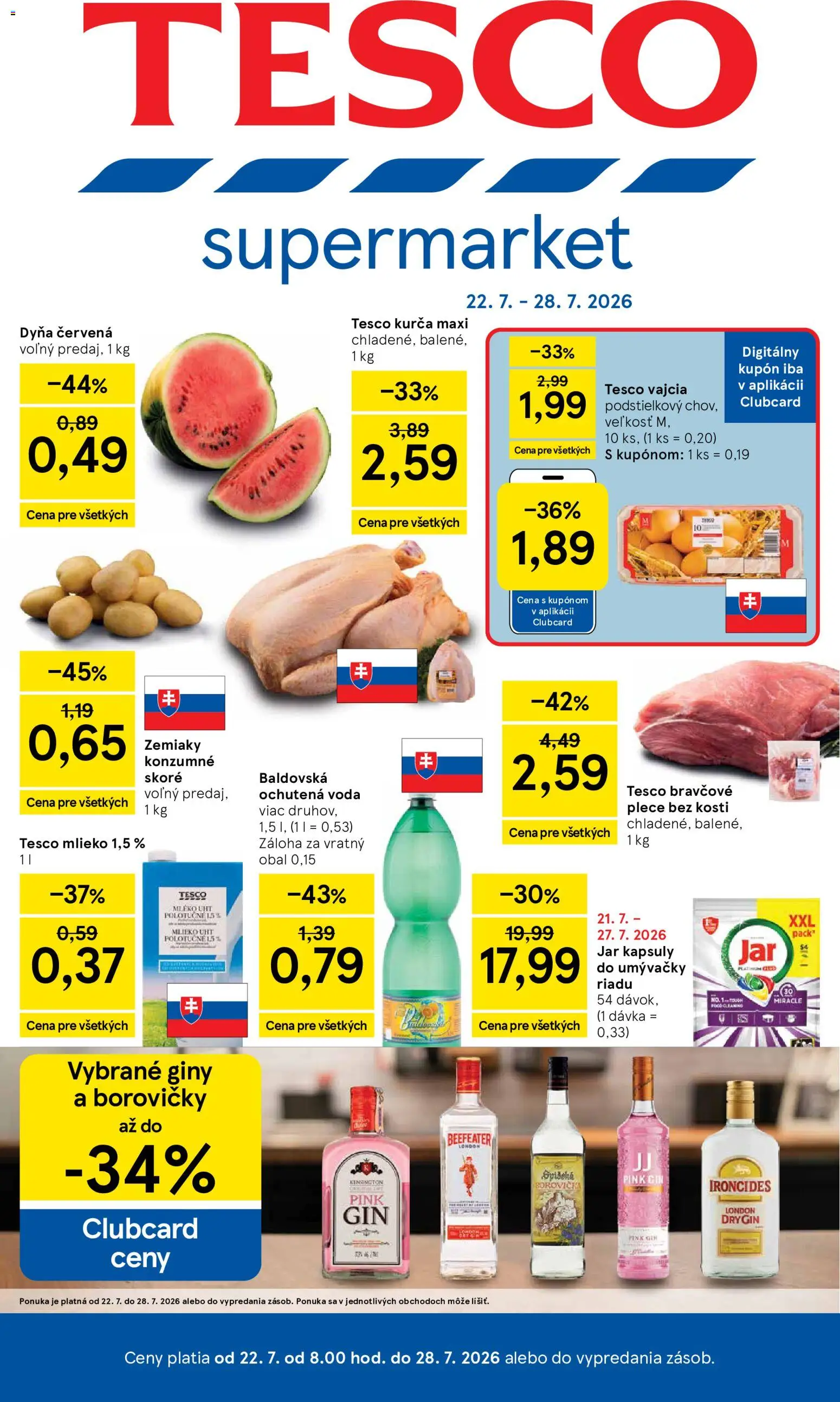 Tesco Supermarket - leták od 22.07.2026 catalogue cover