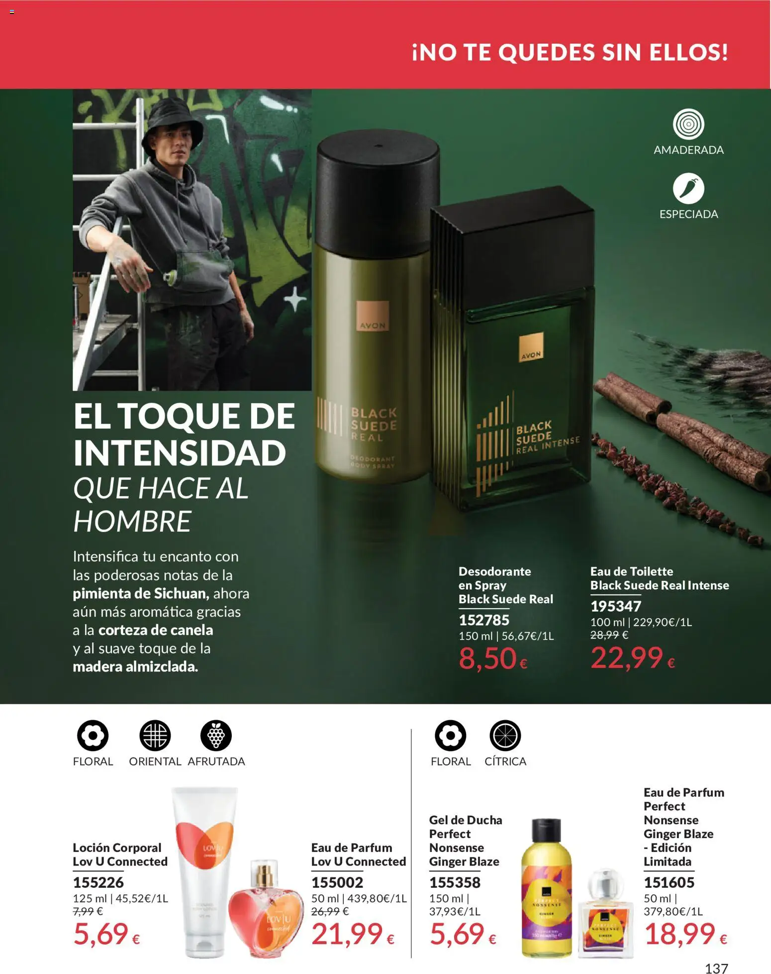 Catálogo AVON campaña 6 │ válido desde el 01.06.2026 | Página: 137 | Productos: Gel de ducha, Desodorante, Eau de parfum, Ducha