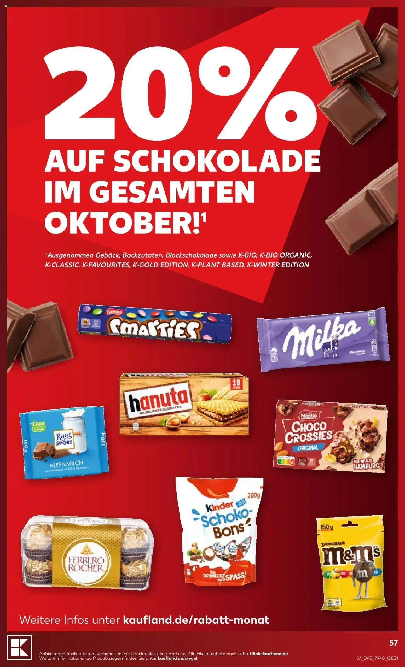 Prospekt Kaufland ab 12.10.2026 » Angebote Online zum Blättern | Seite: 61 | Produkte: Schokolade, M&M's, Milka