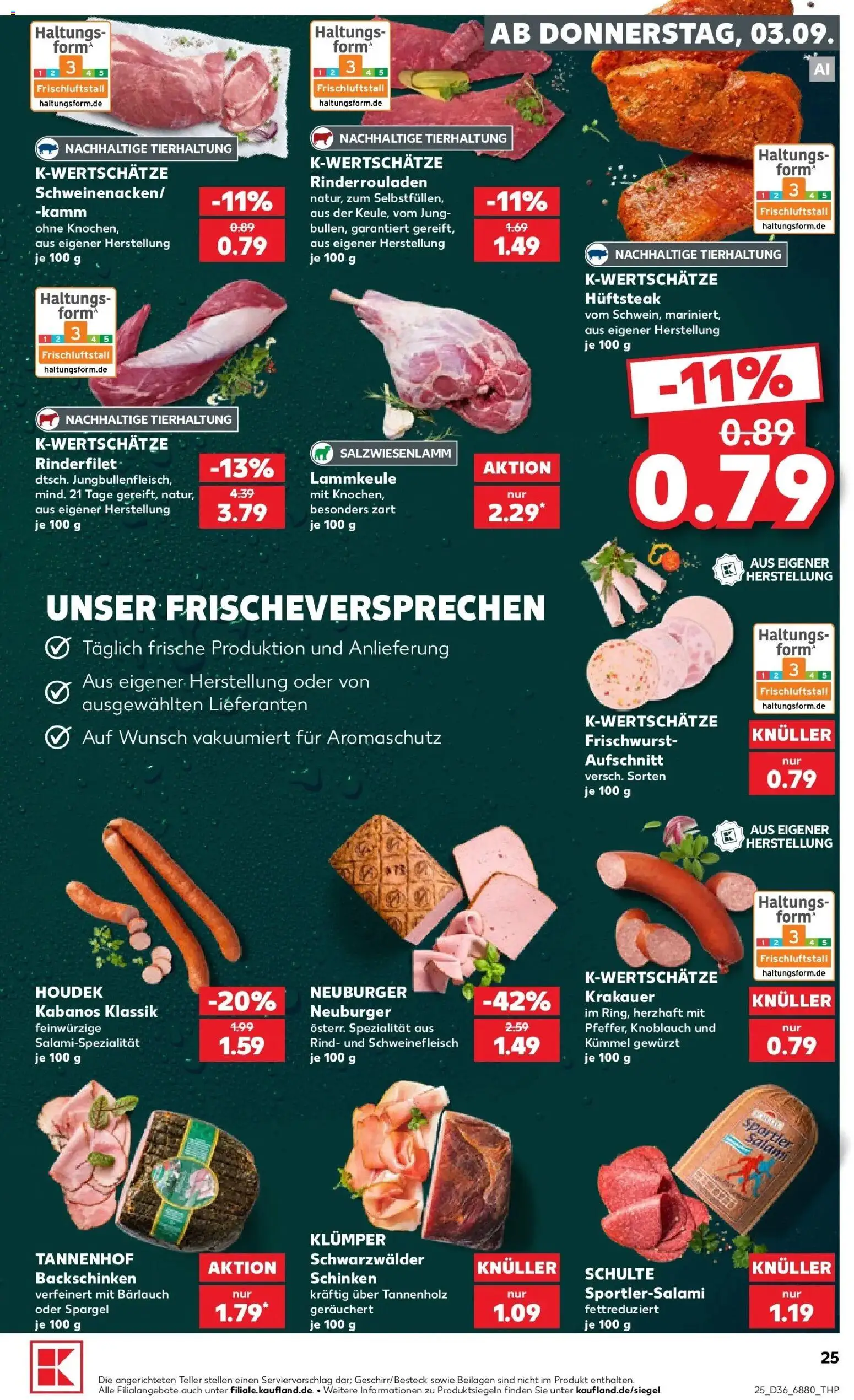Prospekt Kaufland ab 31.08.2026 » Angebote Online zum Blättern | Seite: 34 | Produkte: Beilagen, Rinderrouladen, Lammkeule, Schinken