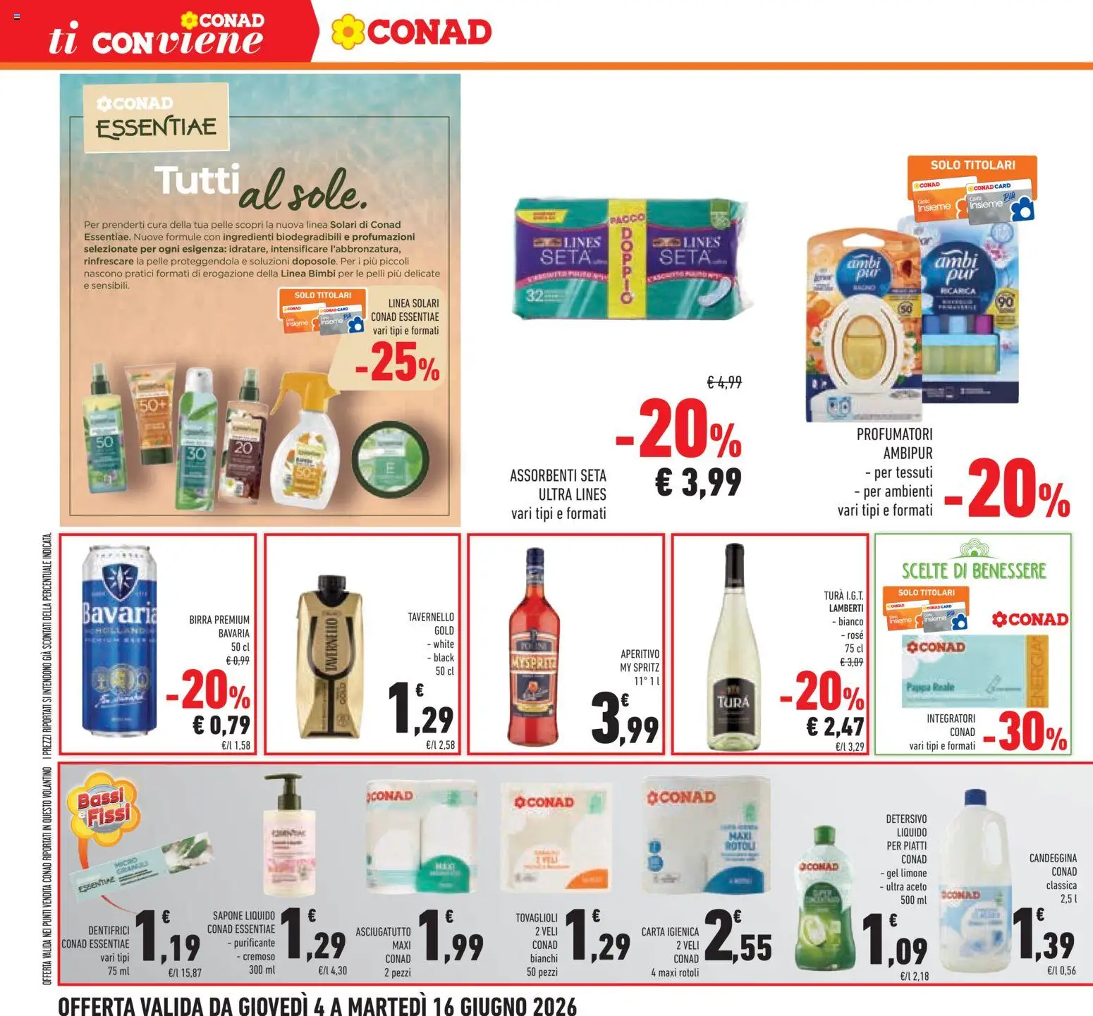 Volantino Conad del 04.06.2026 | Pagina: 36 | Prodotti: Sapone, Detergente, Candeggina, Aceto