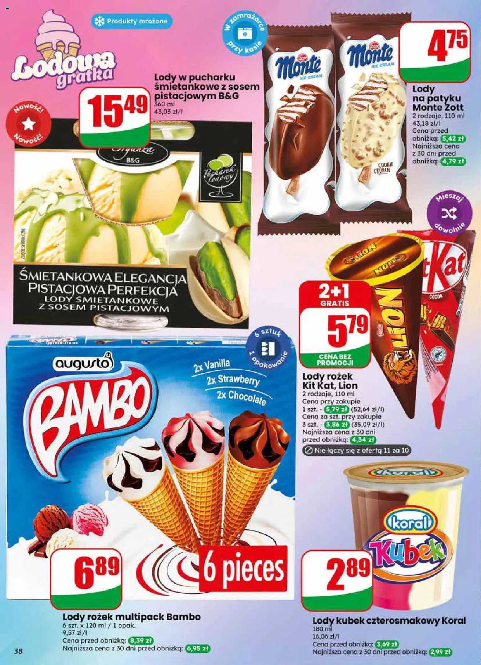 Dino gazetka od 10.06.2026 | Strona: 38 | Produkty: Lody na patyku, Lody