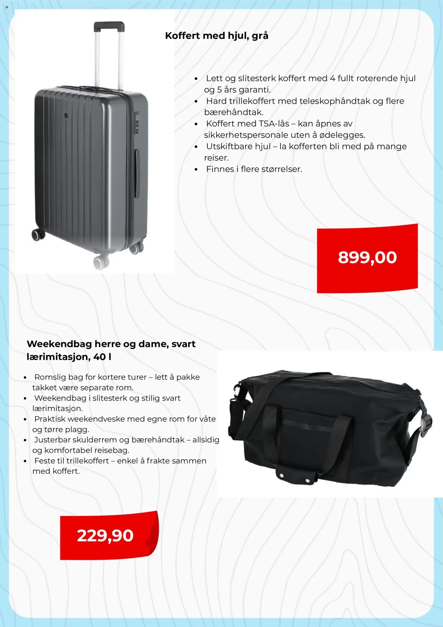 {H1} | Side: 4 | Produkter: Persienn, Bag, Koffert, Weekendbag