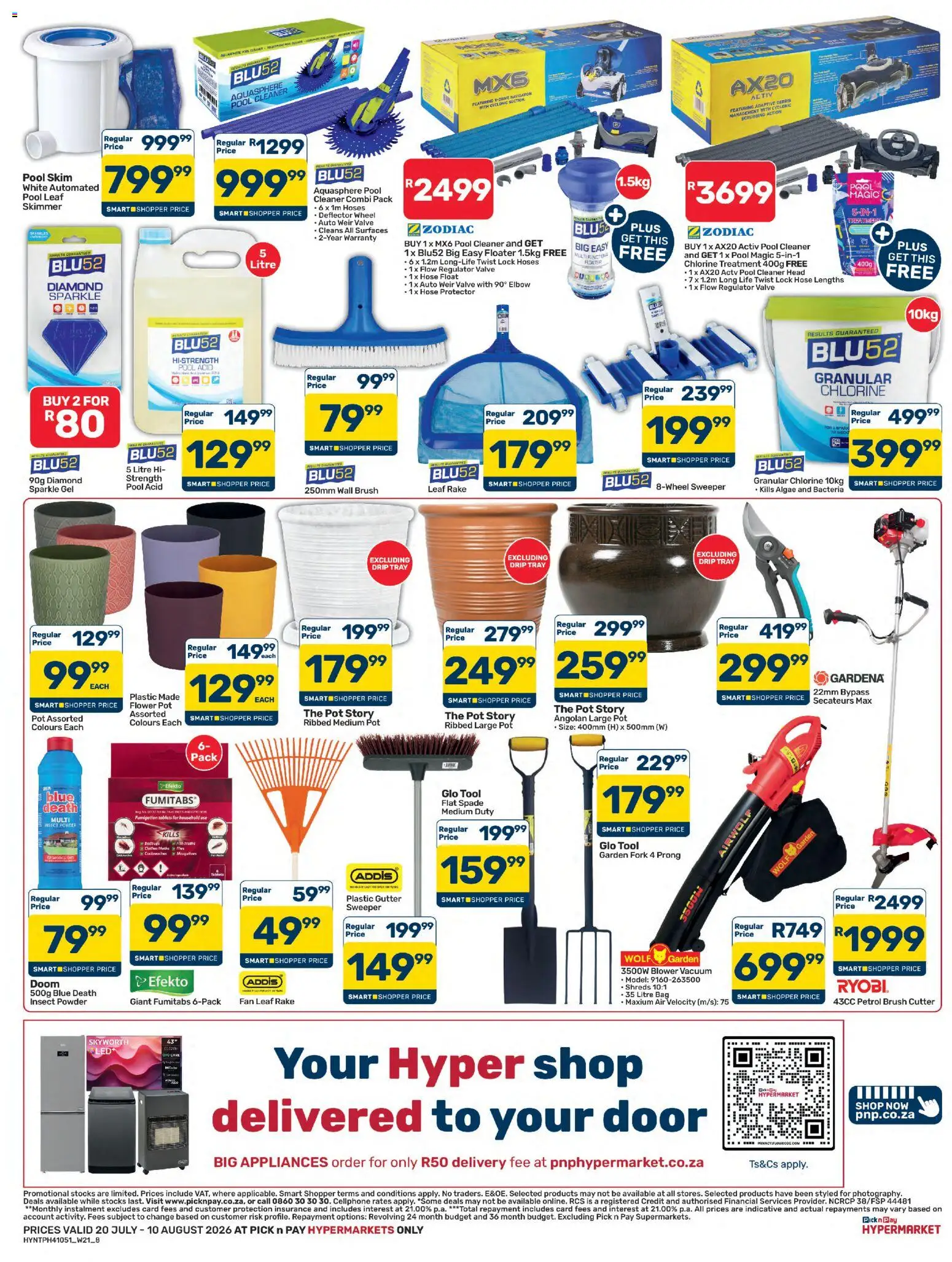 New Pick n Pay catalogue – valid from 20/07/2026 | Page: 8 | Products: Cutter, Brush, Spade, Garden fork