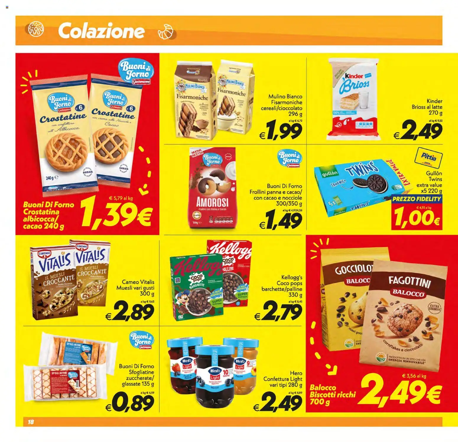 Volantino SuperConveniente del 30/06/2026 | Pagina: 18 | Prodotti: Muesli, Biscotti, Crostatine, Forno