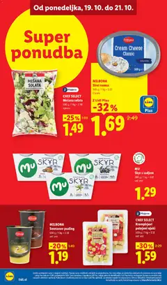 Lidl katalog akcije – veljaven od 15.10.2026 | Stran: 52 | Izdelki: Sirni namaz, Puding, Namaz, Solata