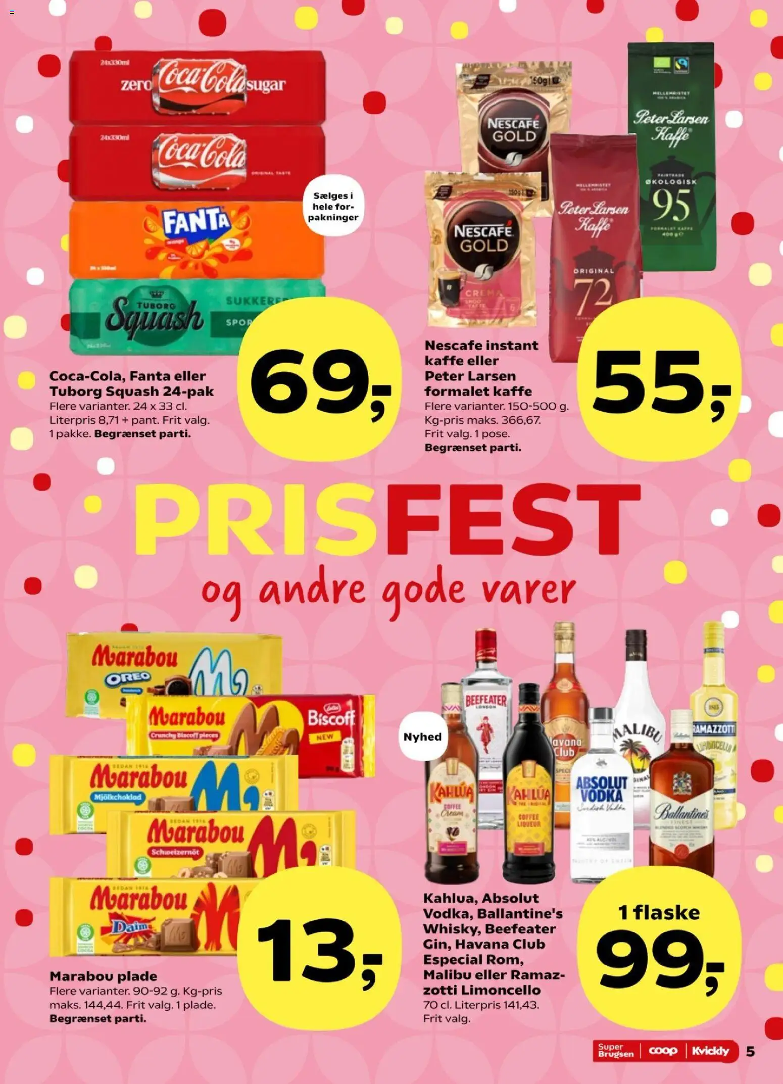 Super Brugsen tilbudsavis – gyldig fra 14/08/2026 | Side: 5 | Produkter: Coca Cola, Cola, Instant Kaffe, Tuborg Squash
