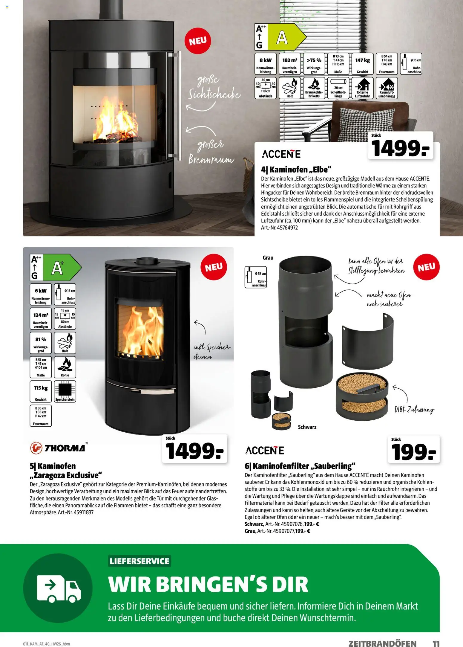Hagebau Kaminofen und Zubehör gültig ab 29.07.2026 | Seite: 11 | Produkte: Ofen, Gewicht