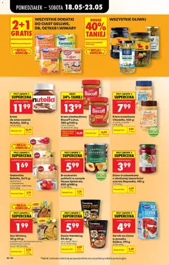 Pogląd oferty "Brzoskwinia w syropie Nasza Spiżarnia, 820 g/480 g, Peach halves in syrup" - ważna od 18.05.2026 | Strona: 56 | Produkty: Kimchi, Brzoskwinia, Oliwki zielone, Krem